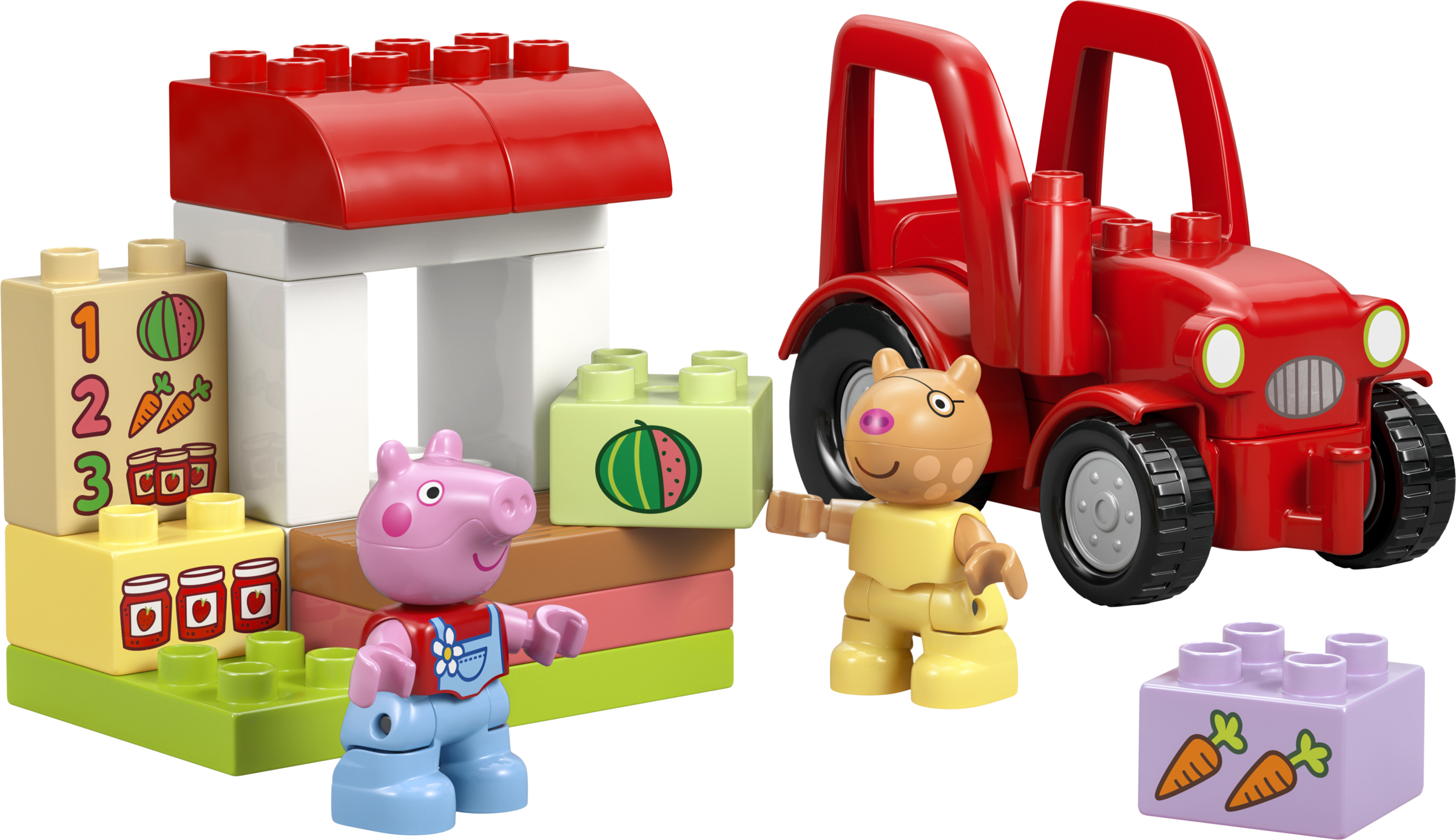 LEGO set 10468-1 Tractor and Market - Image 1