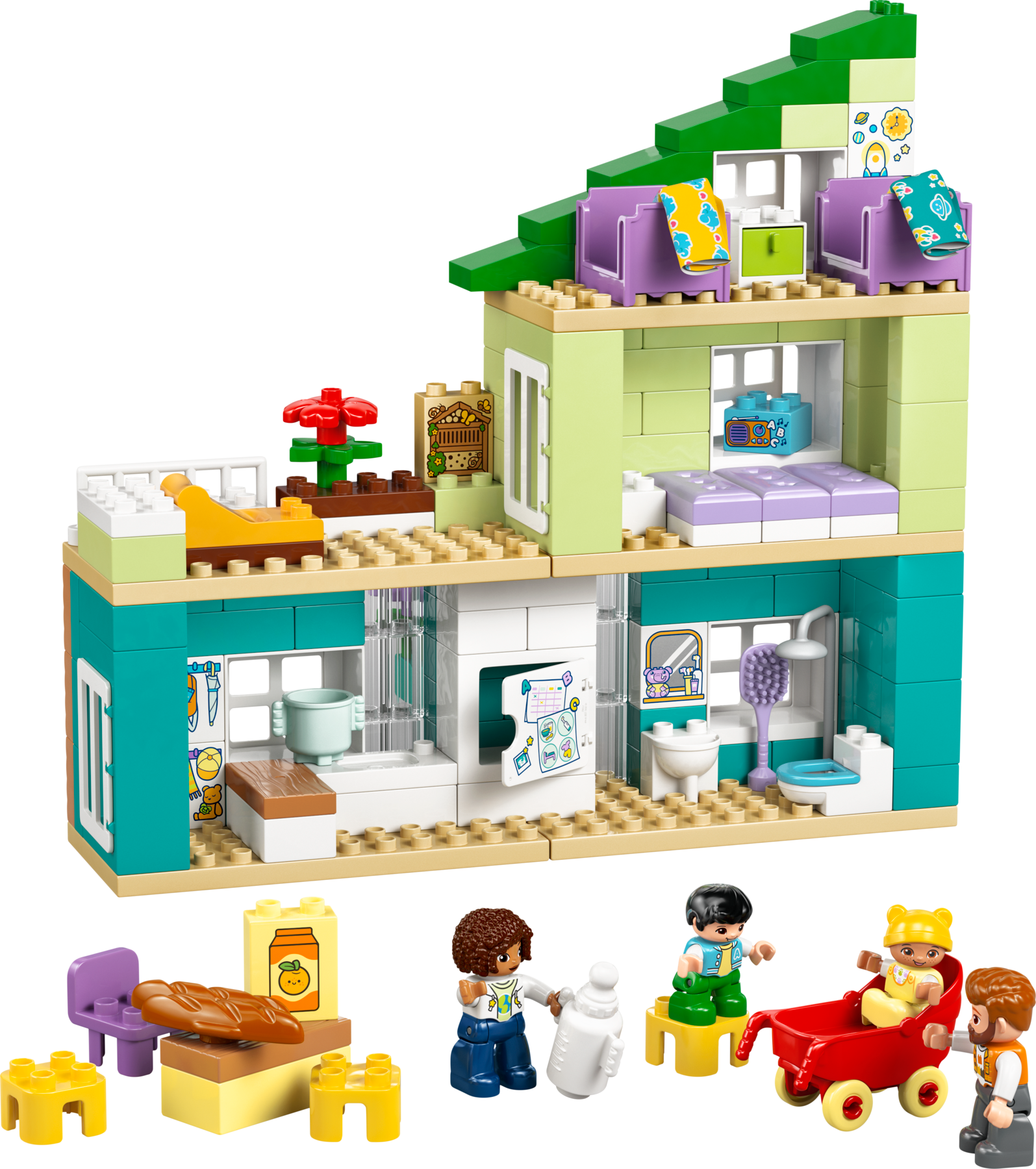 LEGO set 10470-1 3 in 1 Modern Family House with Figures - Image 1