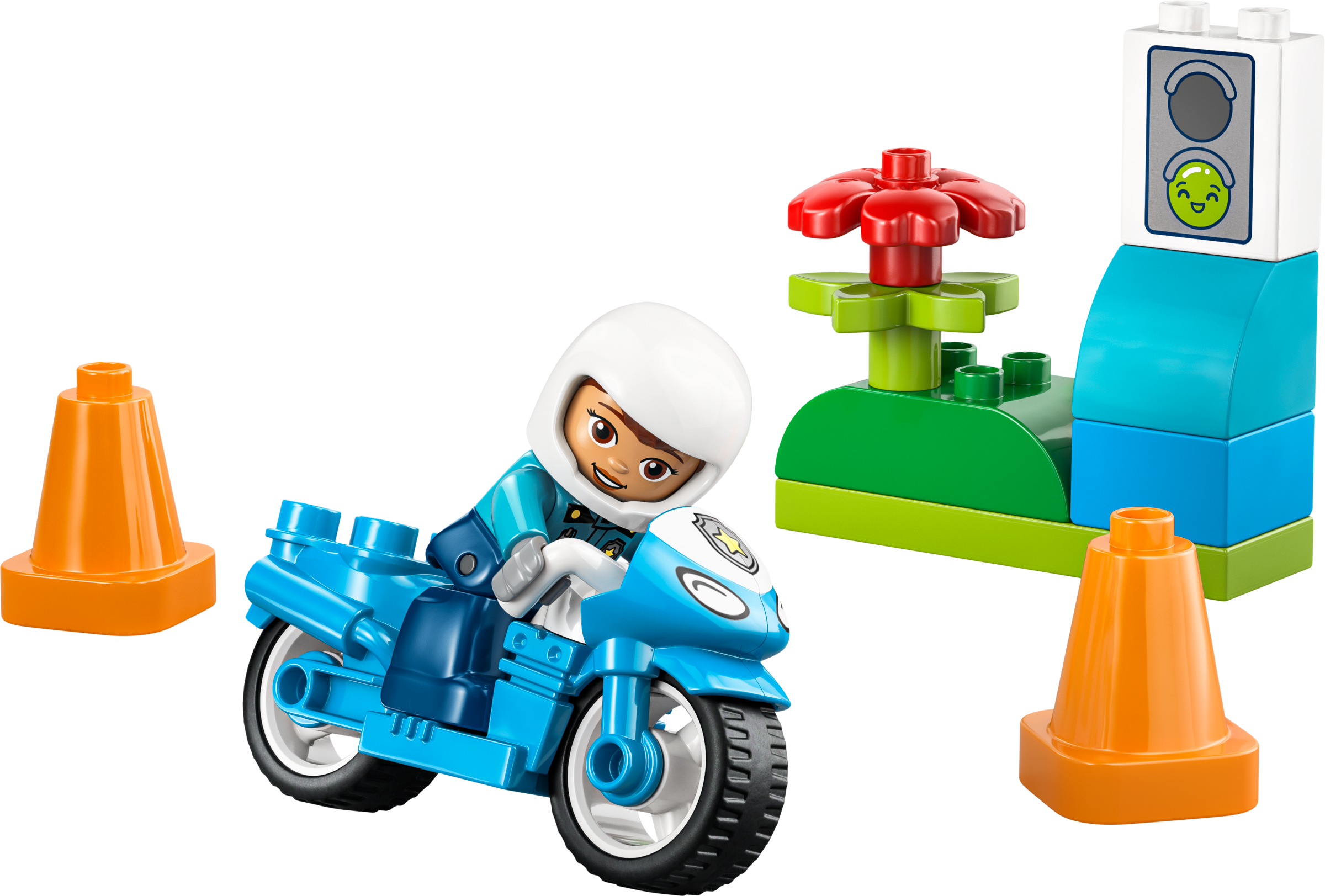 LEGO set 10471-1 Blue Police Motorcycle - Image 1