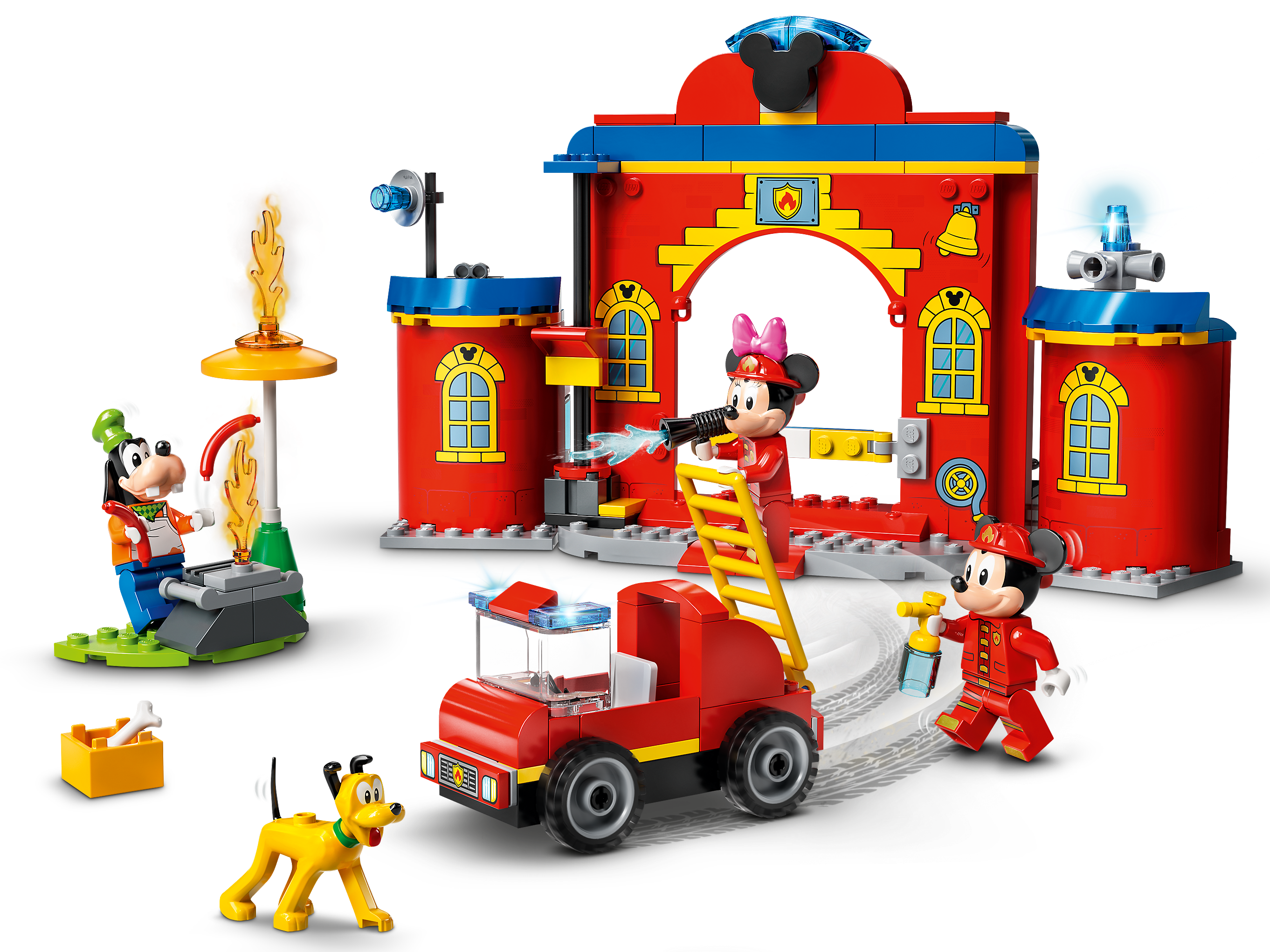 LEGO set 10776-1 Mickey & Friends Fire Truck & Station - Image 1