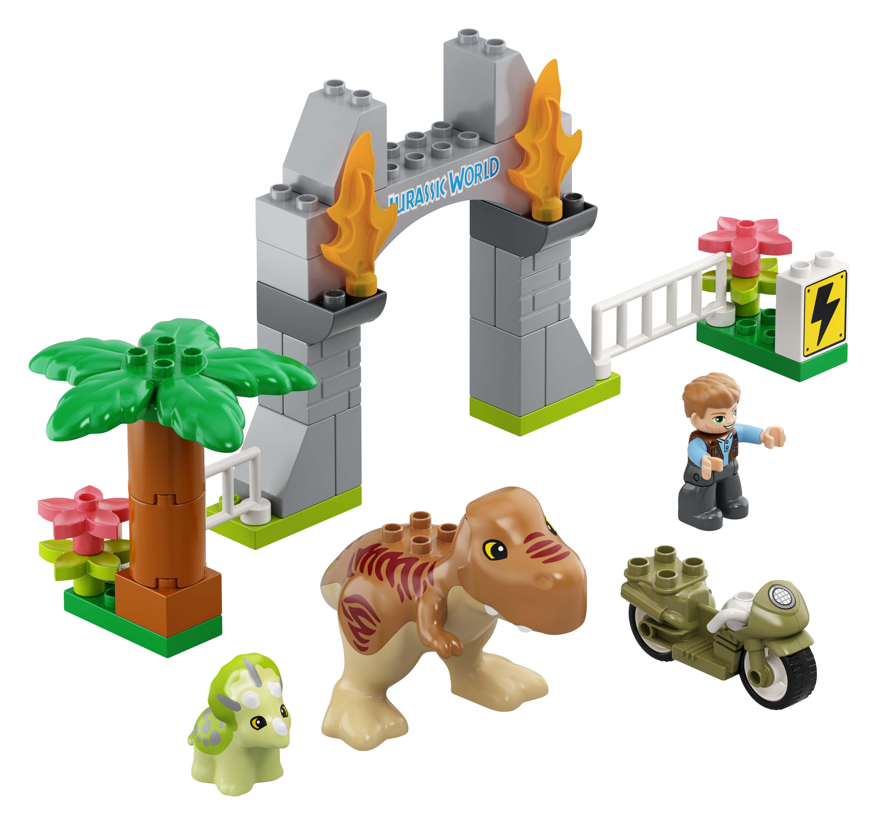 LEGO set 10939-1 T. rex and Triceratops Dinosaur Breakout - Image 1