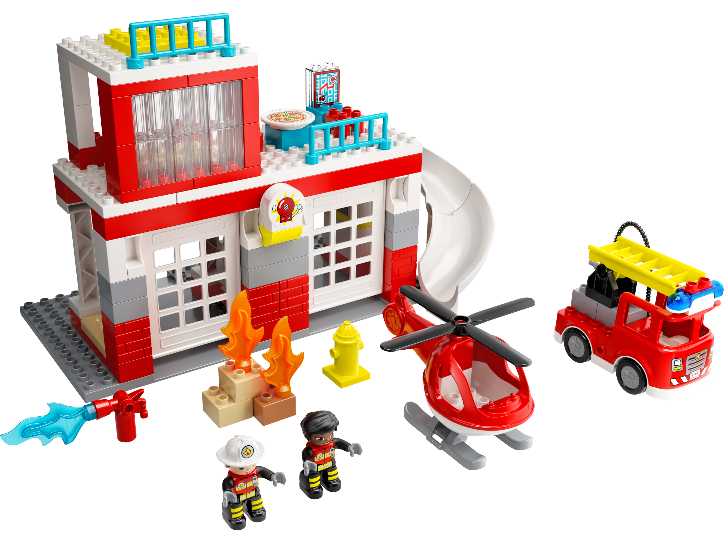 LEGO set 10970-1 Fire Station & Helicopter - Image 1
