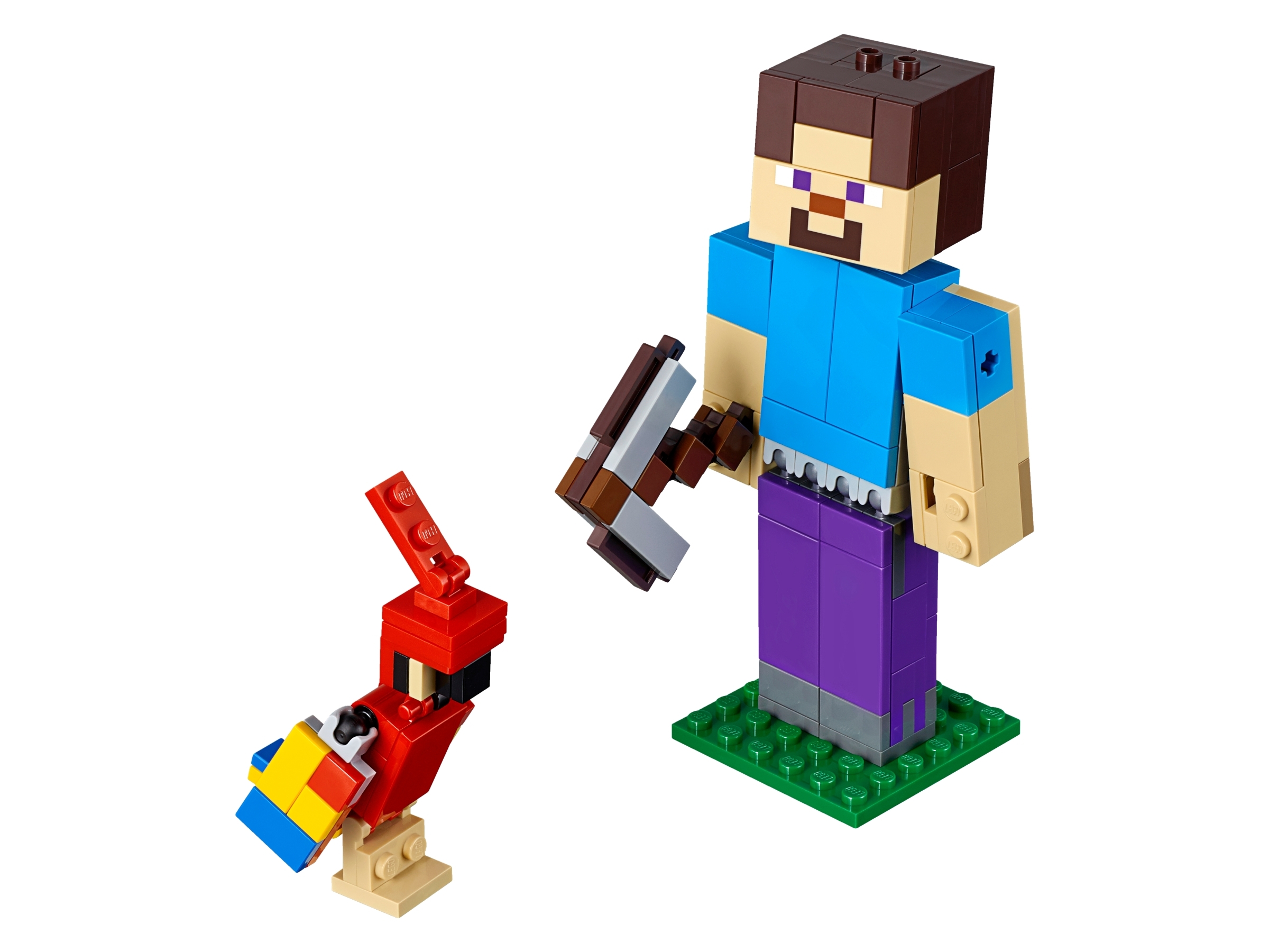 LEGO set 21148-1 Minecraft Steve BigFig with Parrot - Image 1