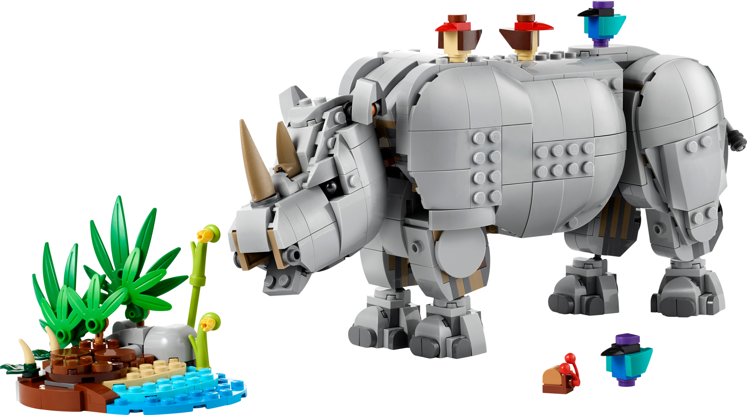 LEGO set 31171-1 Wild Animals: Majestic Rhino with Birds - Image 1