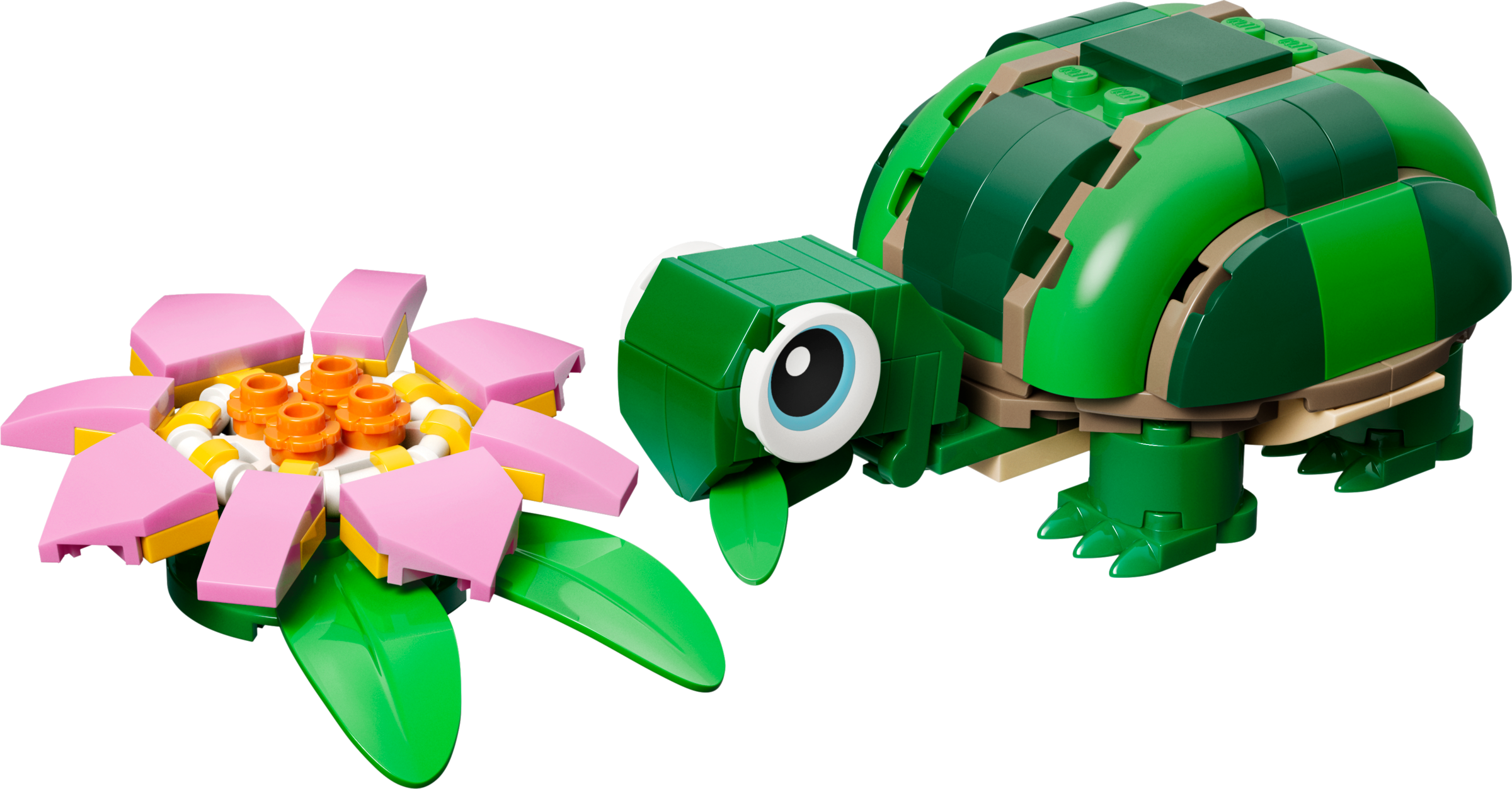 LEGO set 31377-1 Turtle with a Water Lily Flower - Image 1