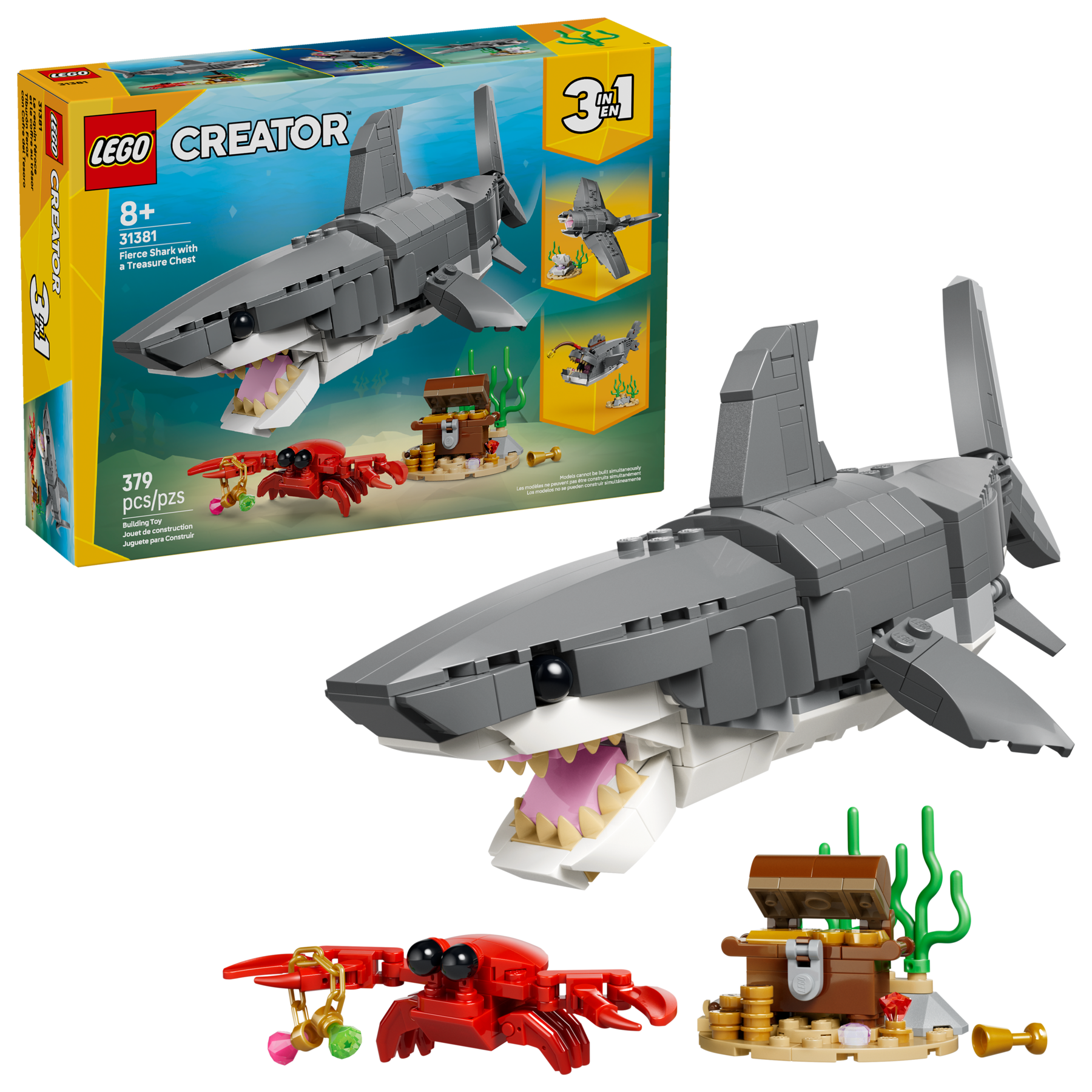 LEGO set 31381-1 Fierce Shark with a Treasure Chest - Image 1