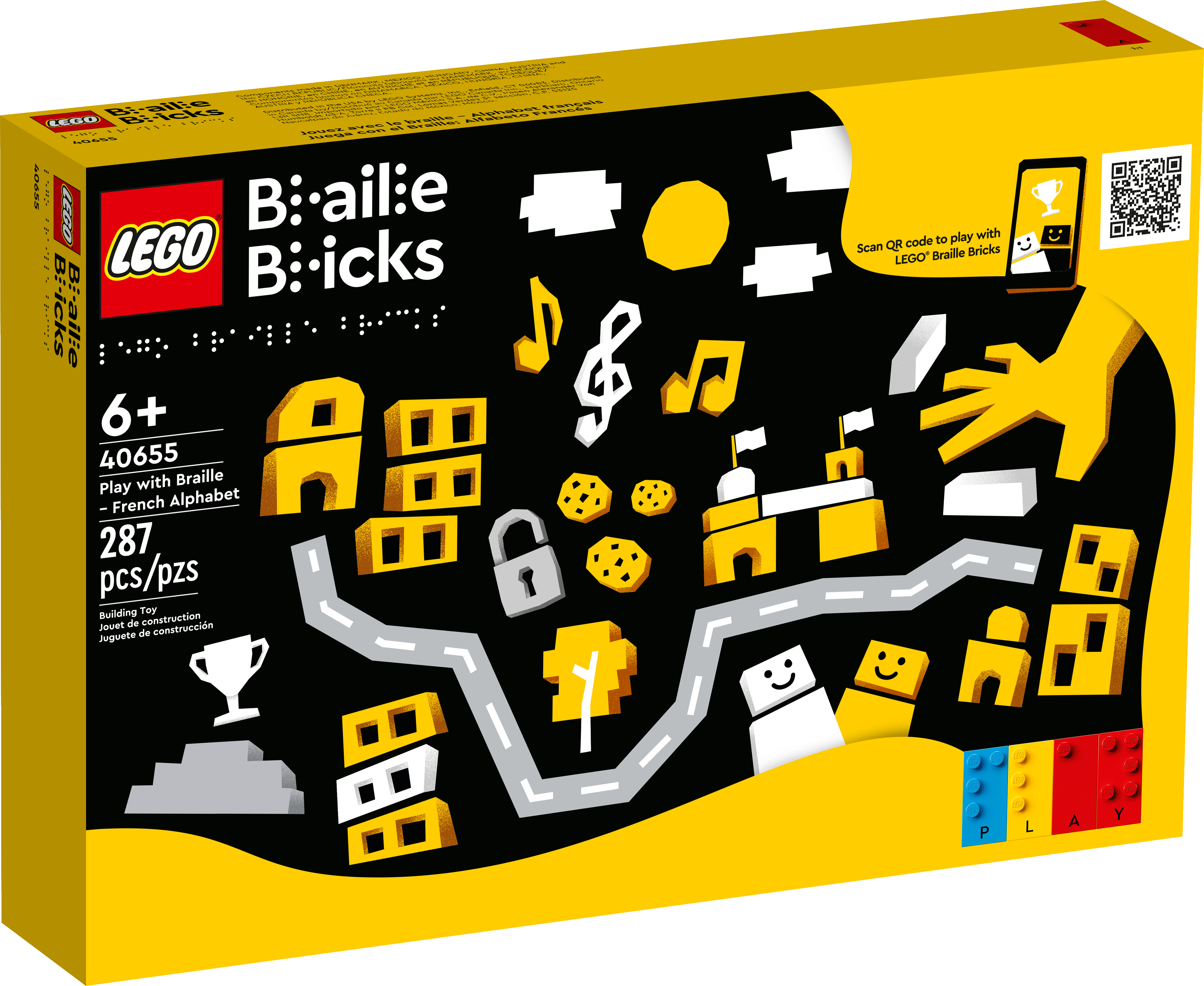 LEGO set 40655-1 Play with Braille - French Alphabet - Image 1