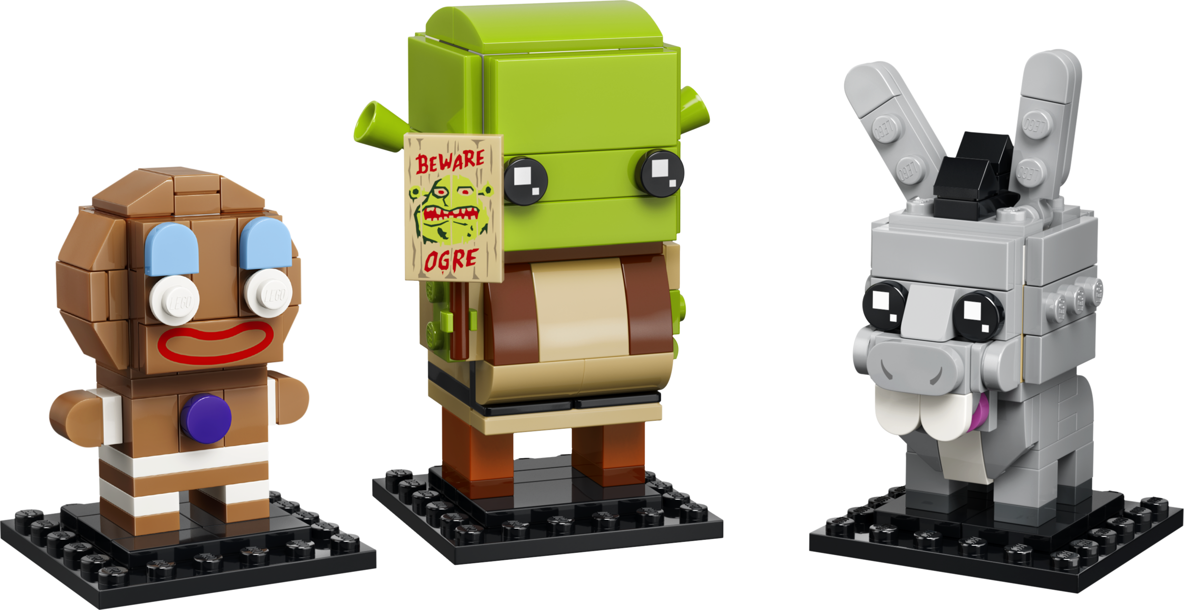 LEGO set 40923-1 Shrek, Donkey & Gingy Figures - Image 1