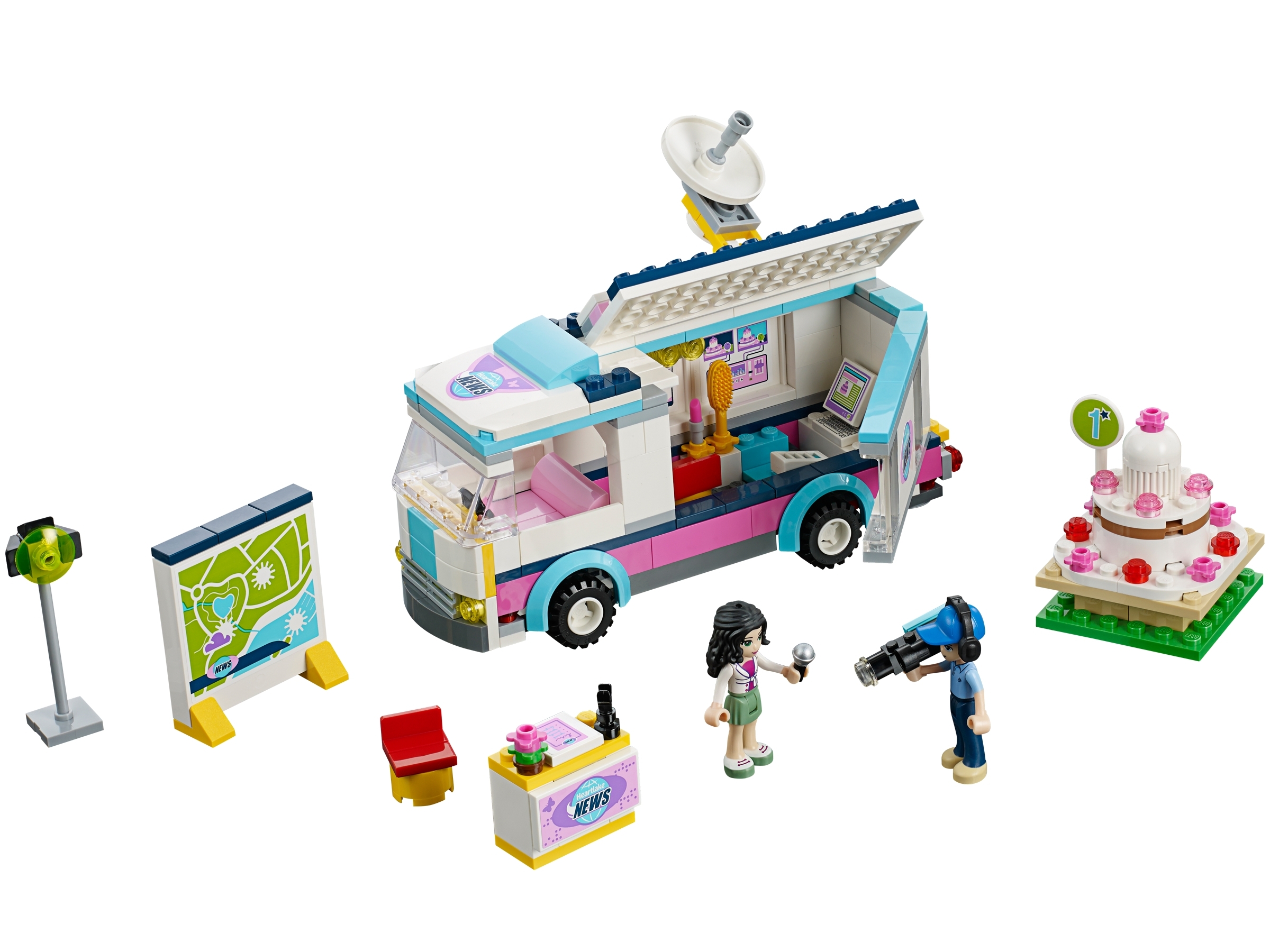 LEGO set 41056-1 Heartlake News Van - Image 1