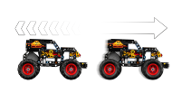 LEGO set 42219-1 Monster Jam Grave Digger Fire and Ice - Image 6