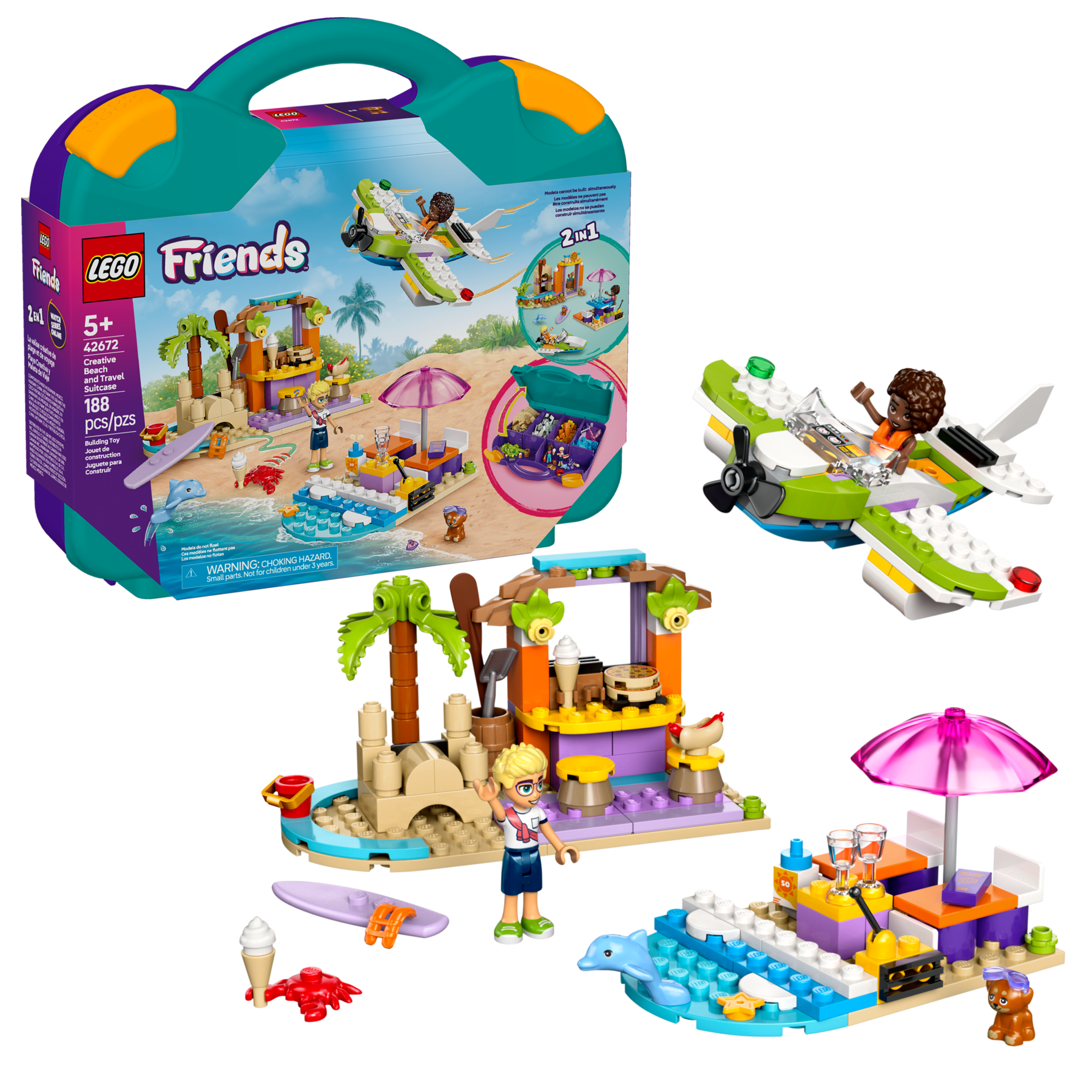 LEGO set 42672-1 Creative Beach and Travel Suitcase - Image 1