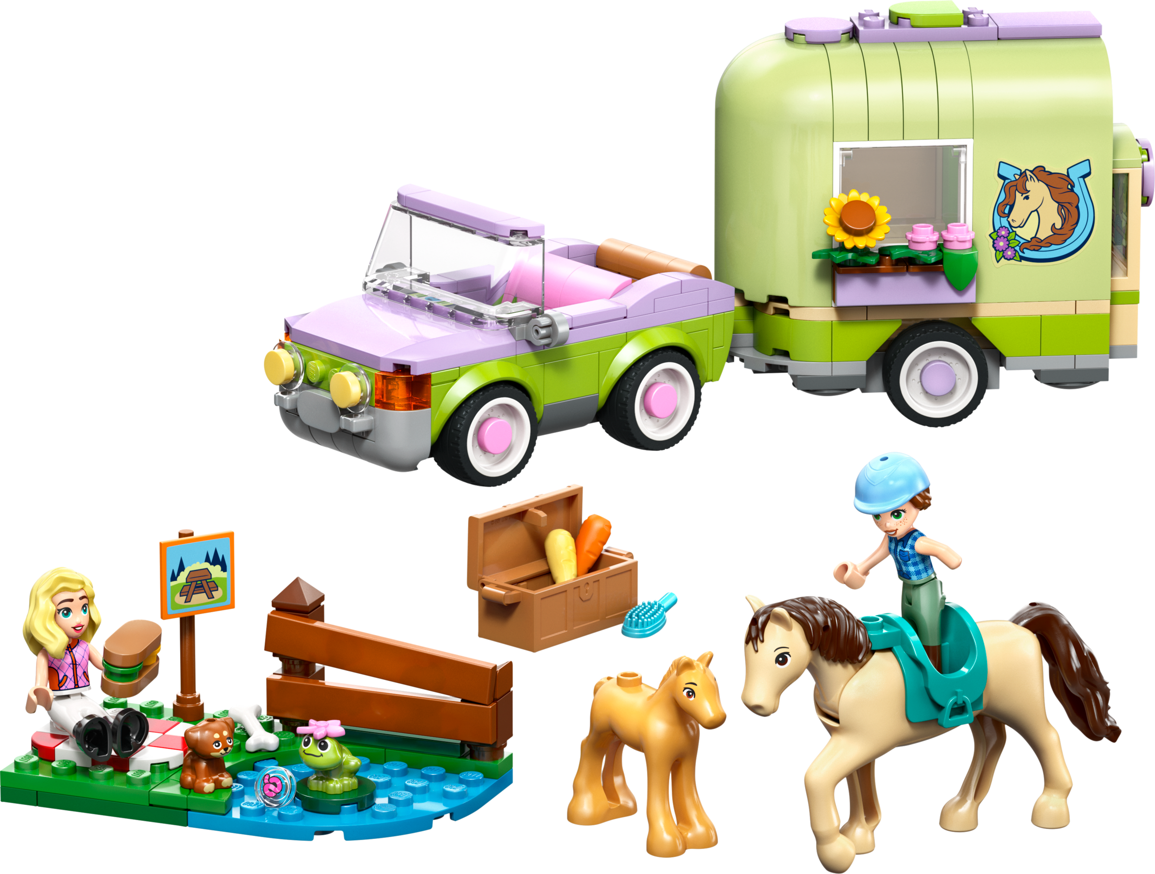 LEGO set 42695-1 Horse & Baby Foal Trailer - Image 1