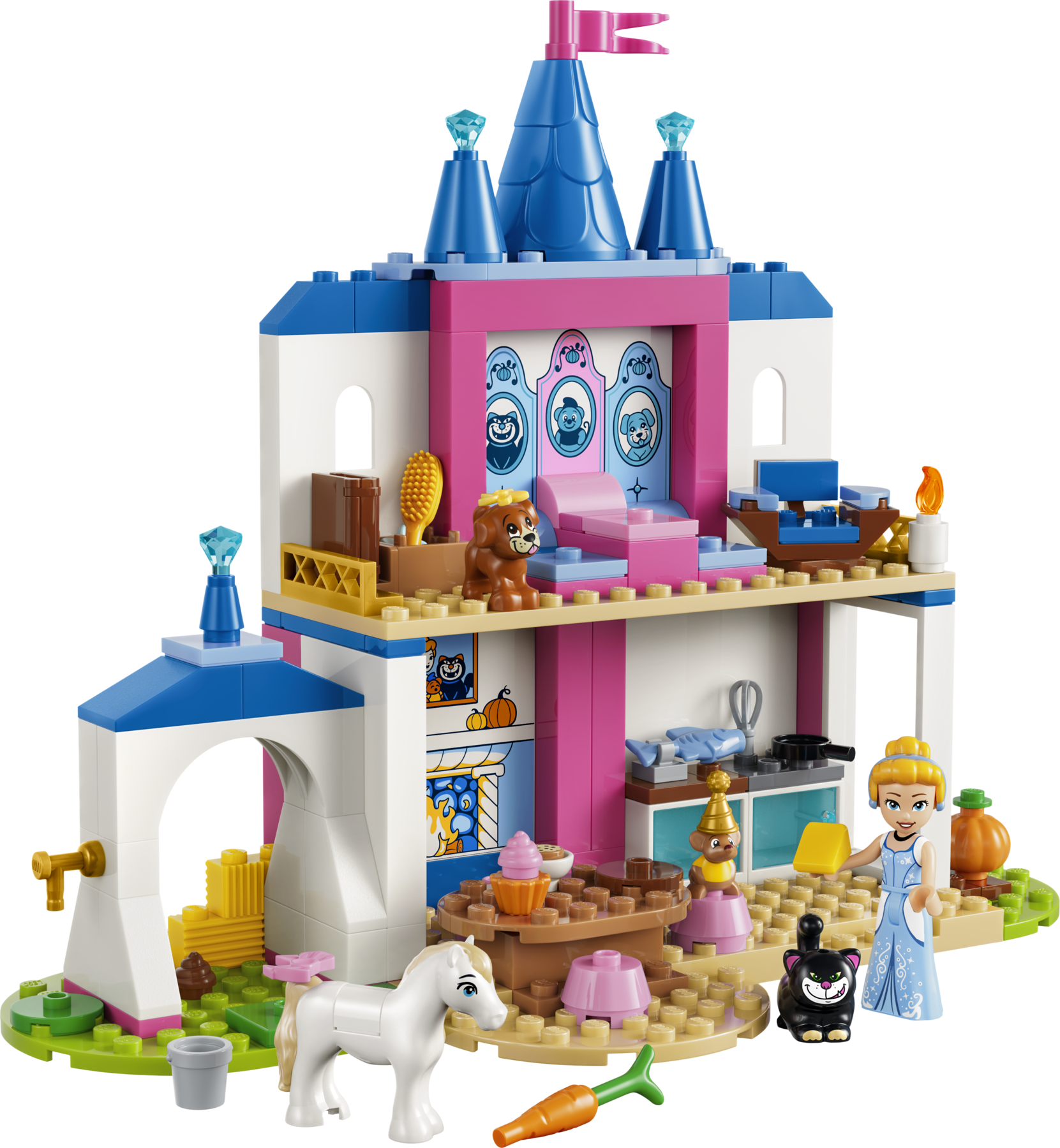 LEGO set 43283-1 Cinderella Animal Friends Castle - Image 1
