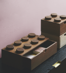 LEGO set 5007111-1 Wooden Desk Drawer 2 x 4 (Light Oak) - Image 4