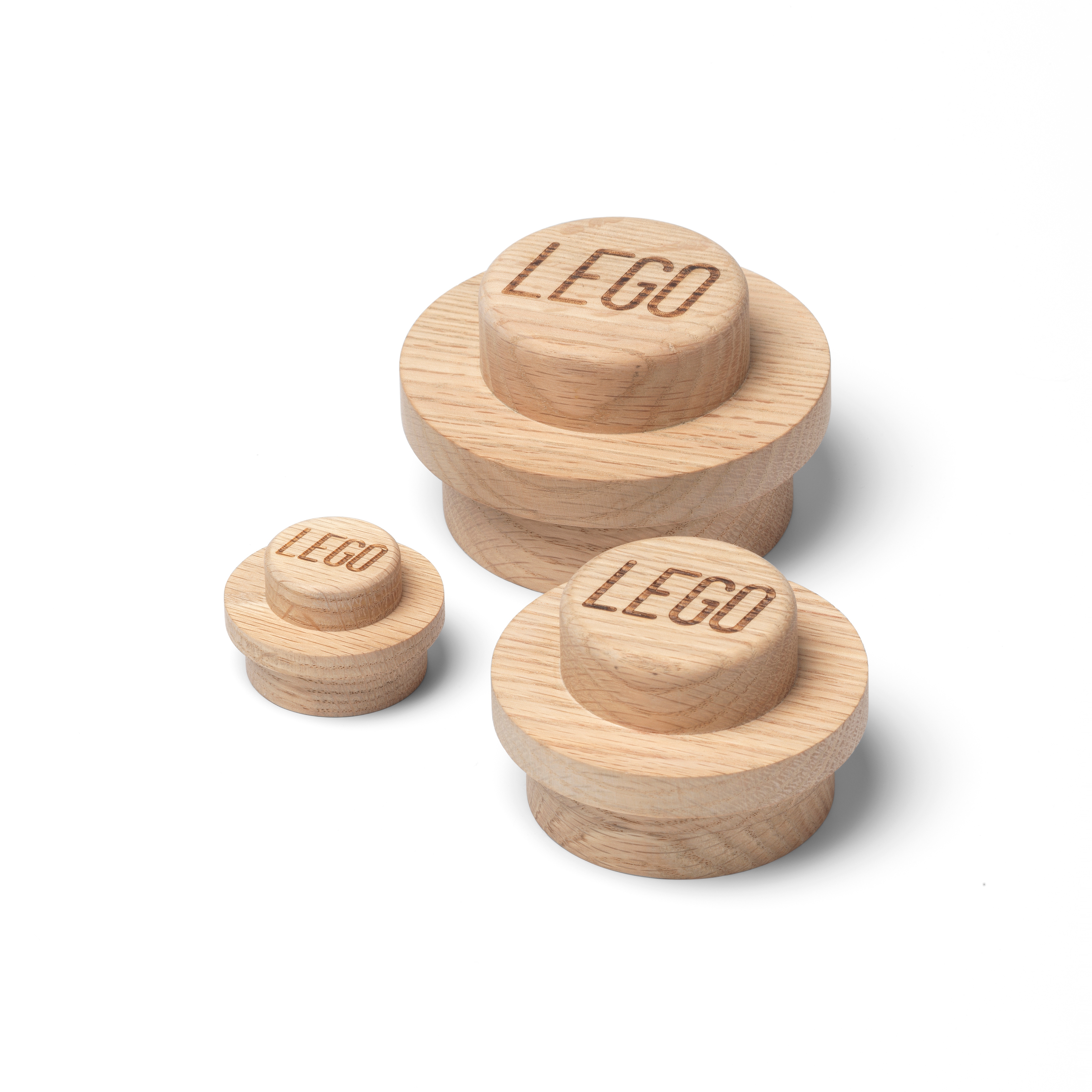 LEGO set 5007114-1 Wooden Wall Hanger Set (Light Oak) - Image 1