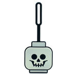 LEGO set 5009498-1 Skeleton Head Glow-in-the-Dark Bag Tag - Image 1