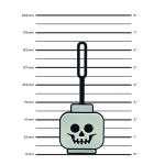 LEGO set 5009498-1 Skeleton Head Glow-in-the-Dark Bag Tag - Image 3