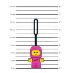 LEGO set 5009499-1 Space Baby Pink Bag Tag - Image 3