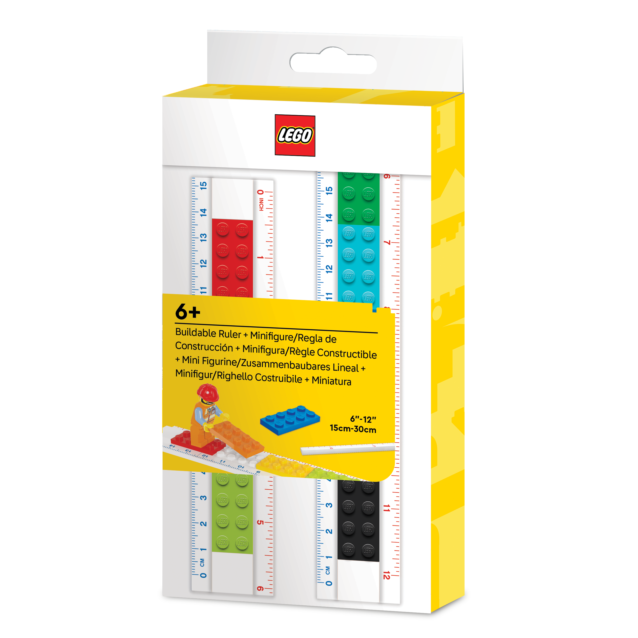 LEGO set 5010100-1 Buildable Ruler with Construction Worker Minifigure - Image 1