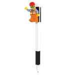 LEGO set 5010103-1 Pen Pal Gel Pen with Construction Worker Minifigure (Black) - Image 2