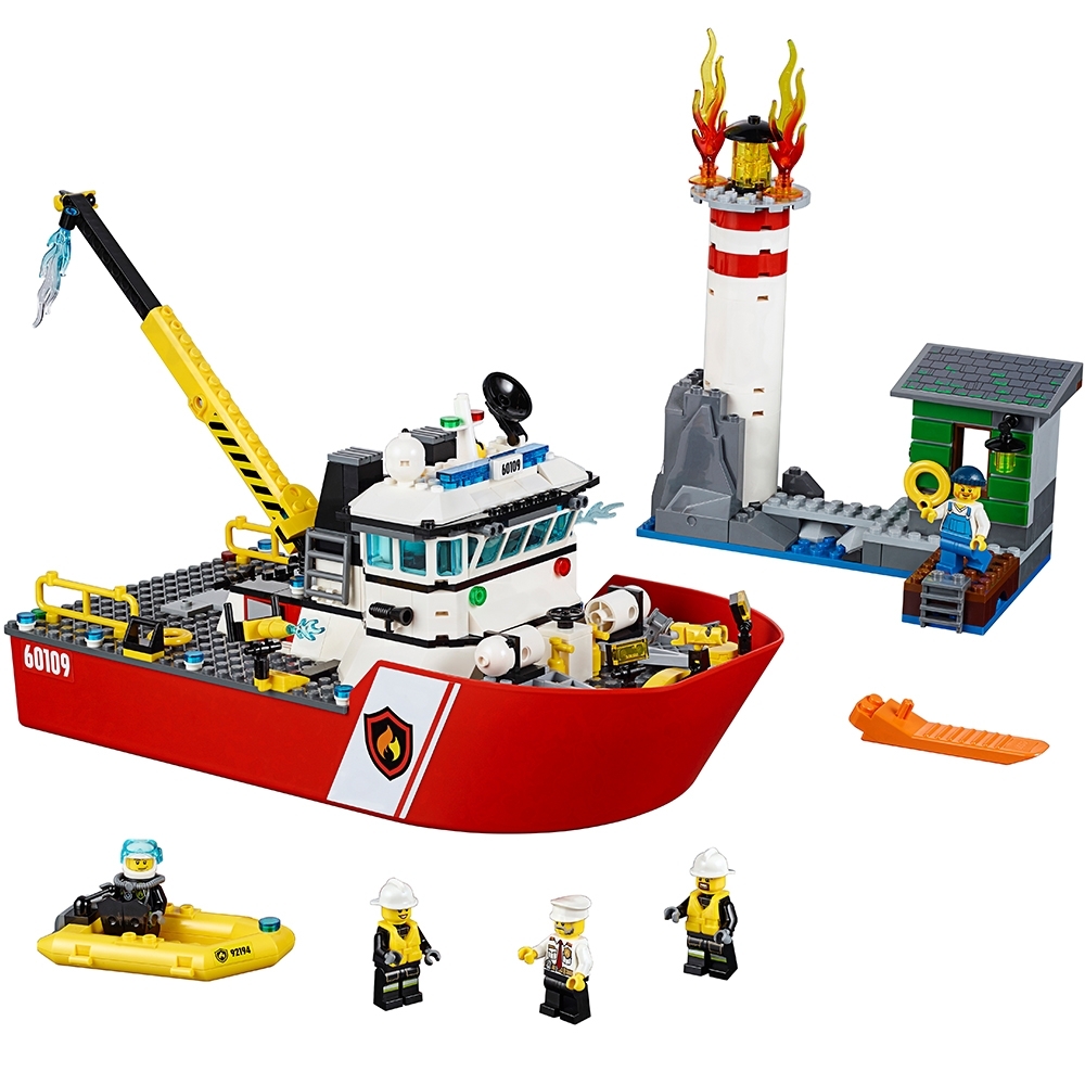 LEGO set 60109-1 Fire Boat - Image 1
