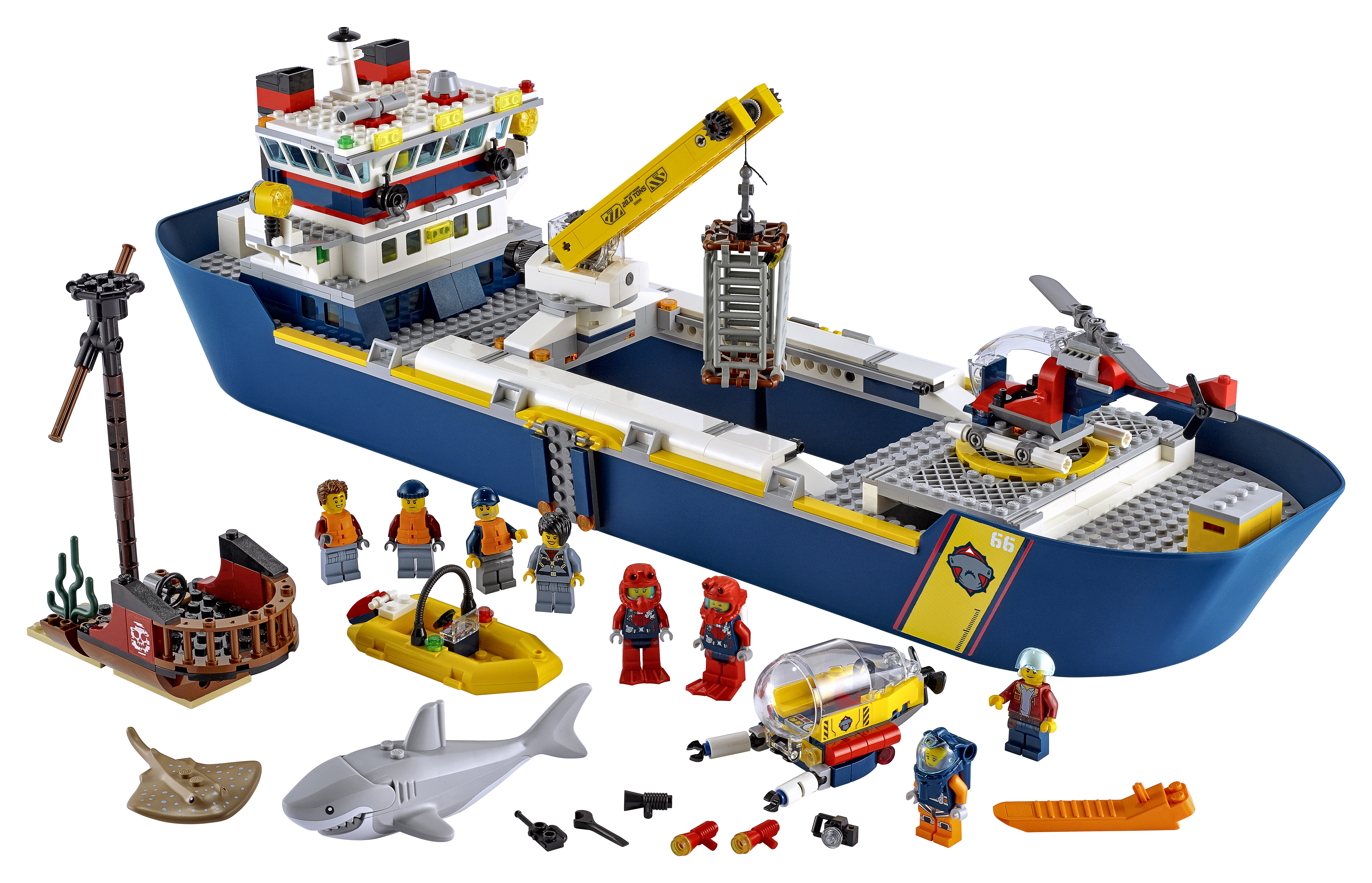 LEGO set 60266-1 Ocean Exploration Ship - Image 1