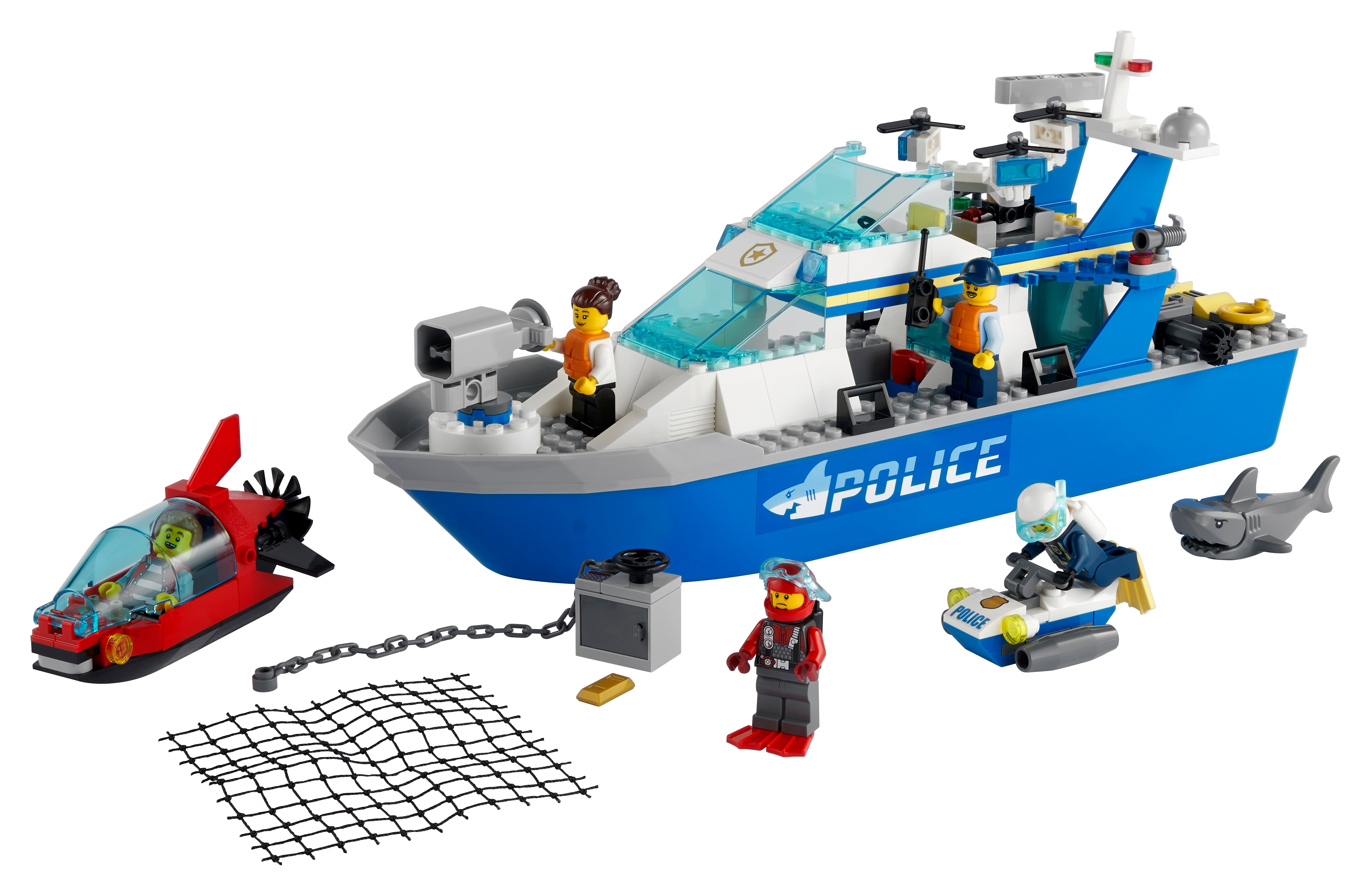 LEGO set 60277-1 Police Patrol Boat - Image 1