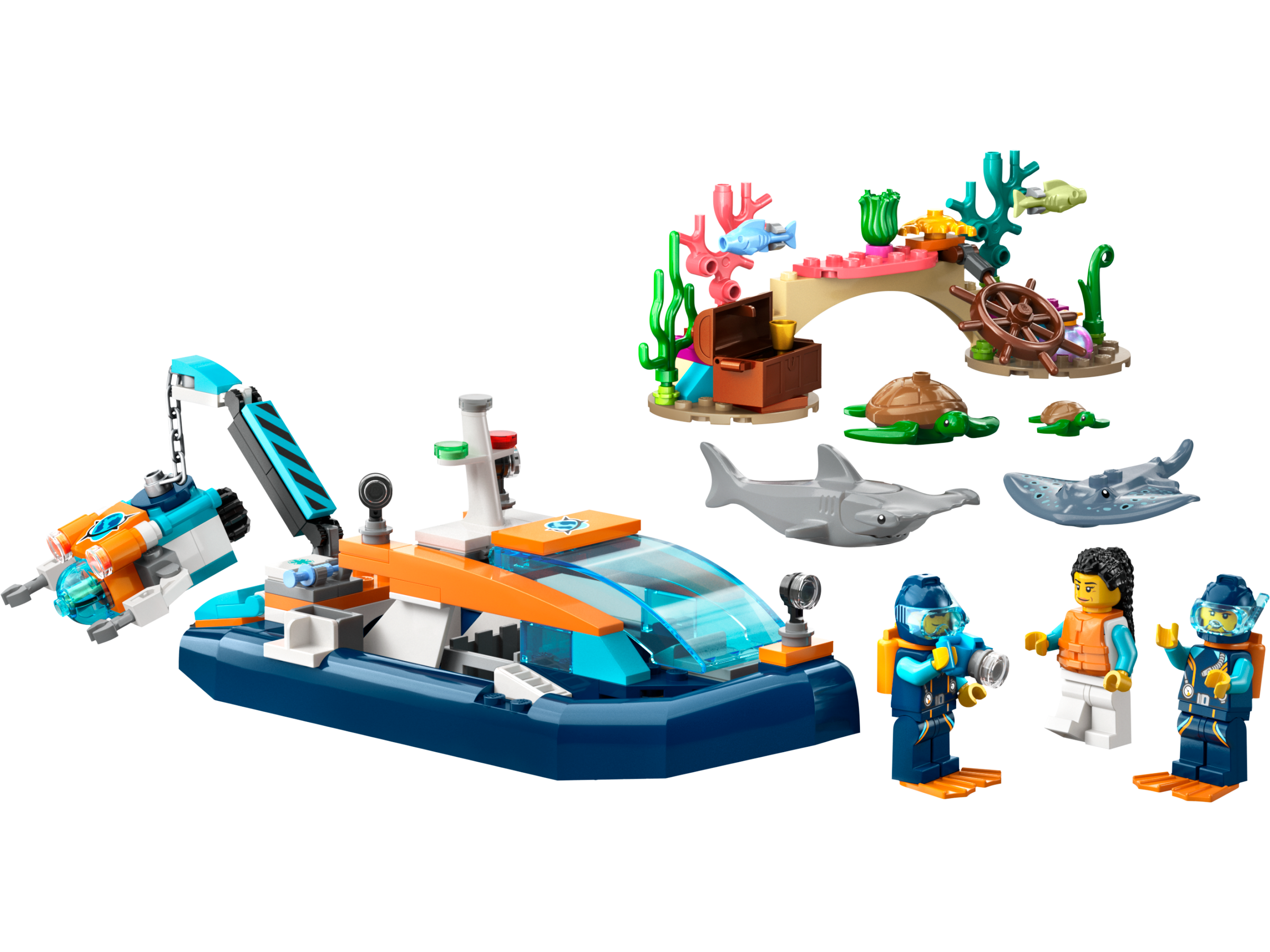 LEGO set 60377-1 Explorer Diving Boat - Image 1