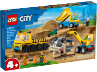 LEGO set 60391-1 Construction Trucks and Wrecking Ball Crane - Image 2