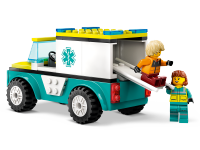 LEGO set 60403-1 Emergency Ambulance and Snowboarder - Image 3