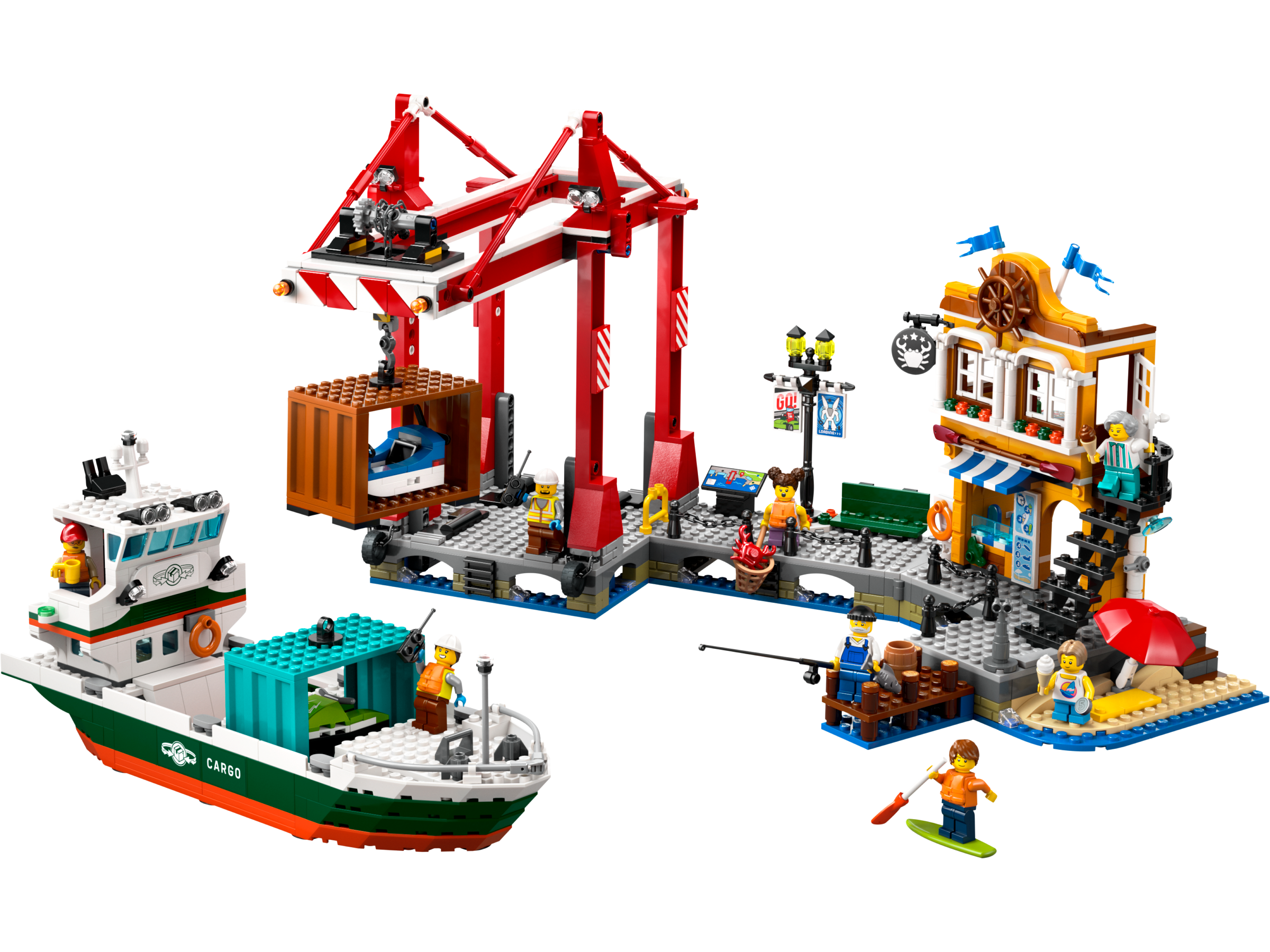 LEGO set 60422-1 Seaside Harbor with Cargo Ship - Image 1