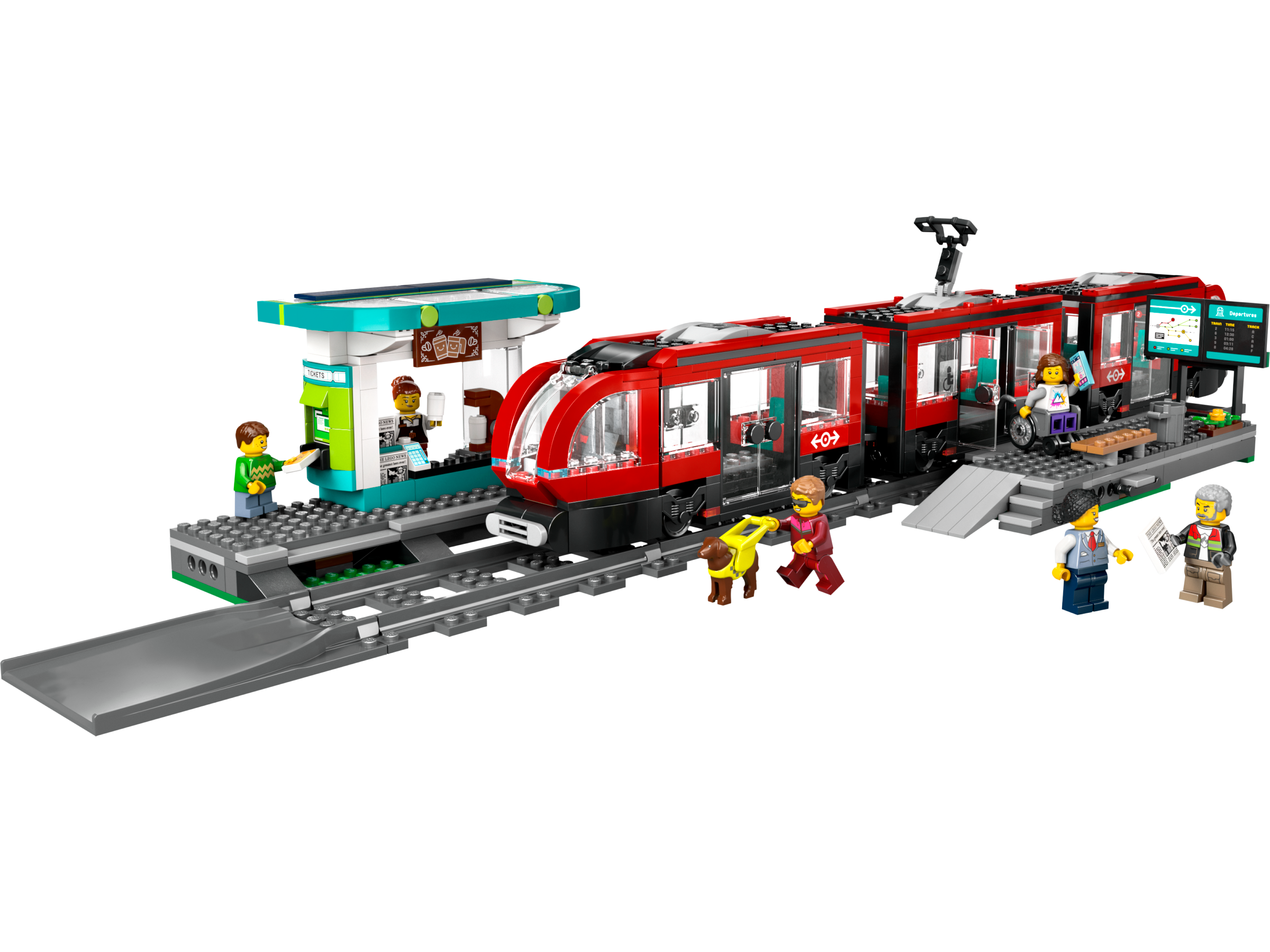 LEGO set 60423-1 Downtown Streetcar and Station - Image 1