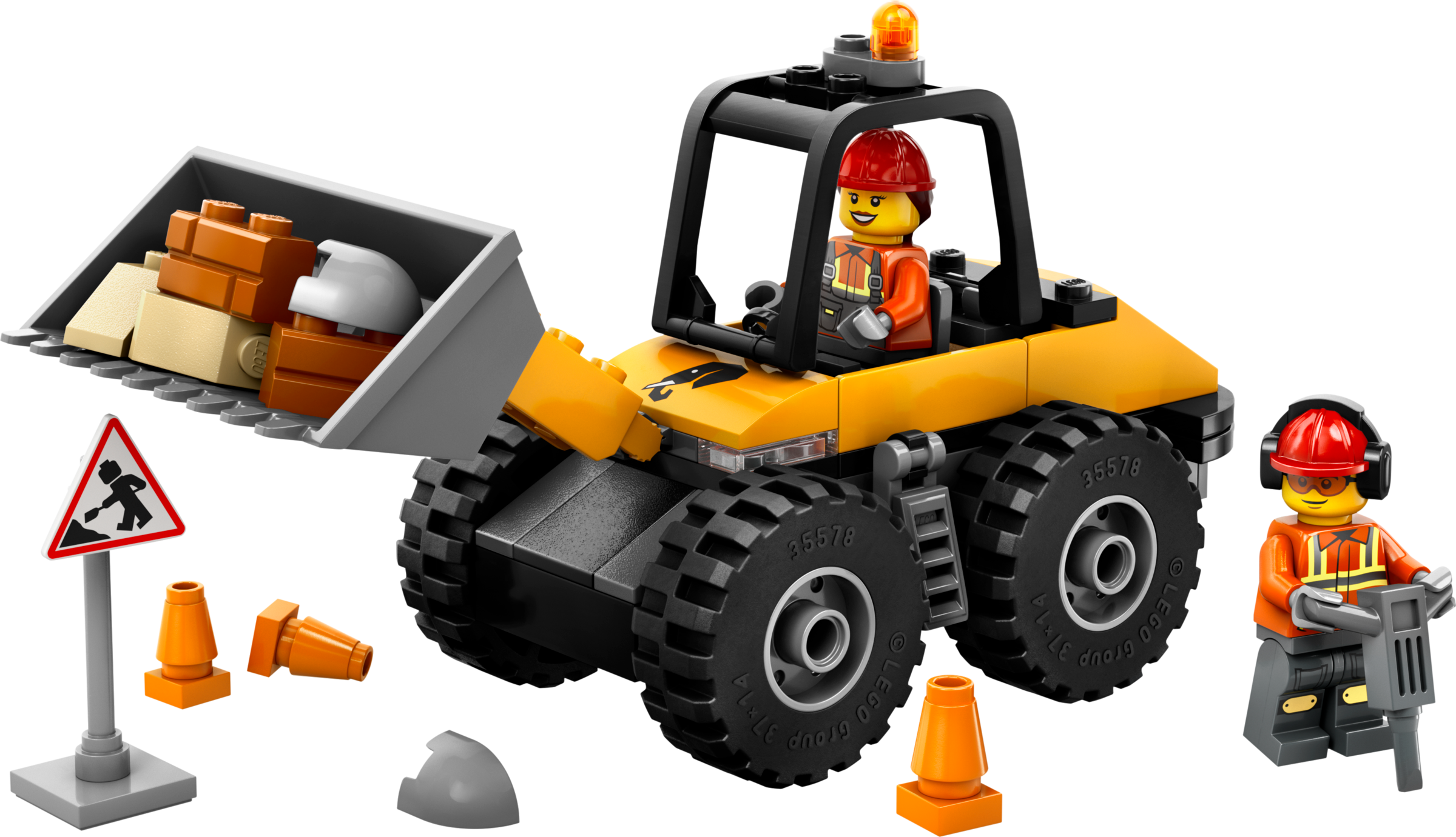 LEGO set 60450-1 Yellow Construction Wheel Loader - Image 1