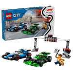 LEGO set 60474-1 F1 Grid with VCARB & Sauber Race Cars - Image 2