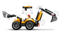 LEGO set 60480-1 Yellow Backhoe Loader - Image 8
