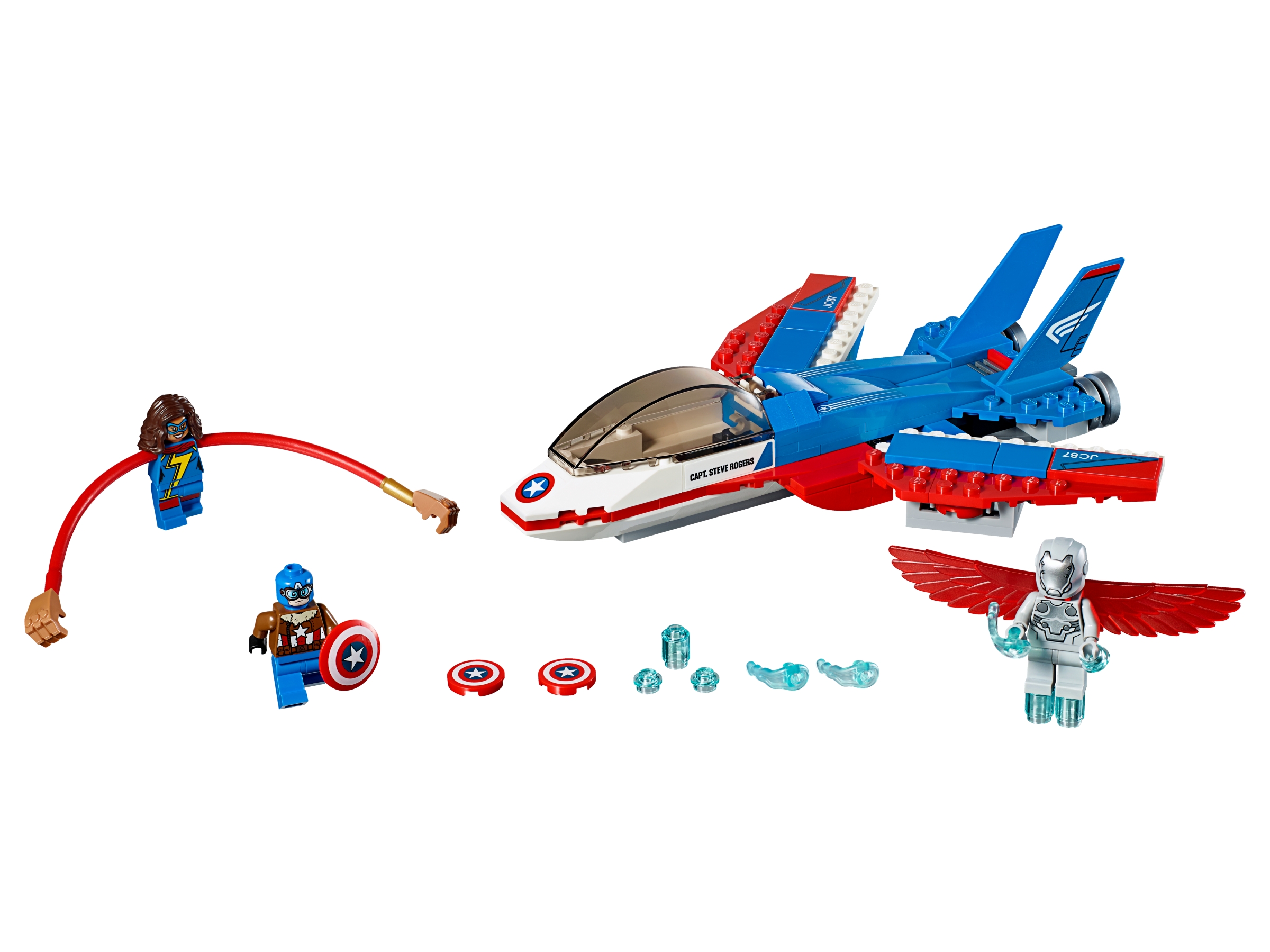 LEGO set 76076-1 Captain America Jet Pursuit - Image 1