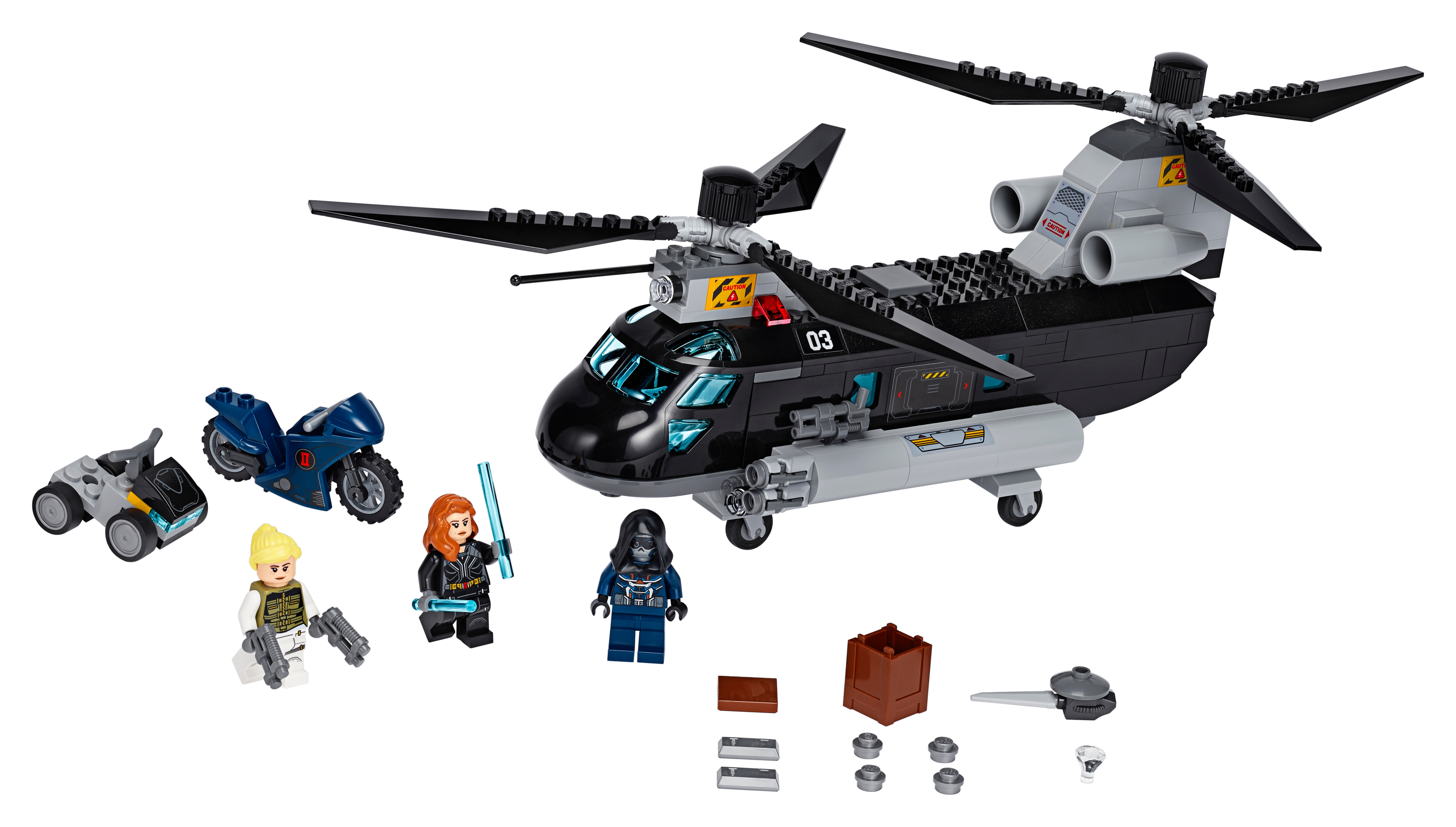 LEGO set 76162-1 Black Widow's Helicopter Chase - Image 1