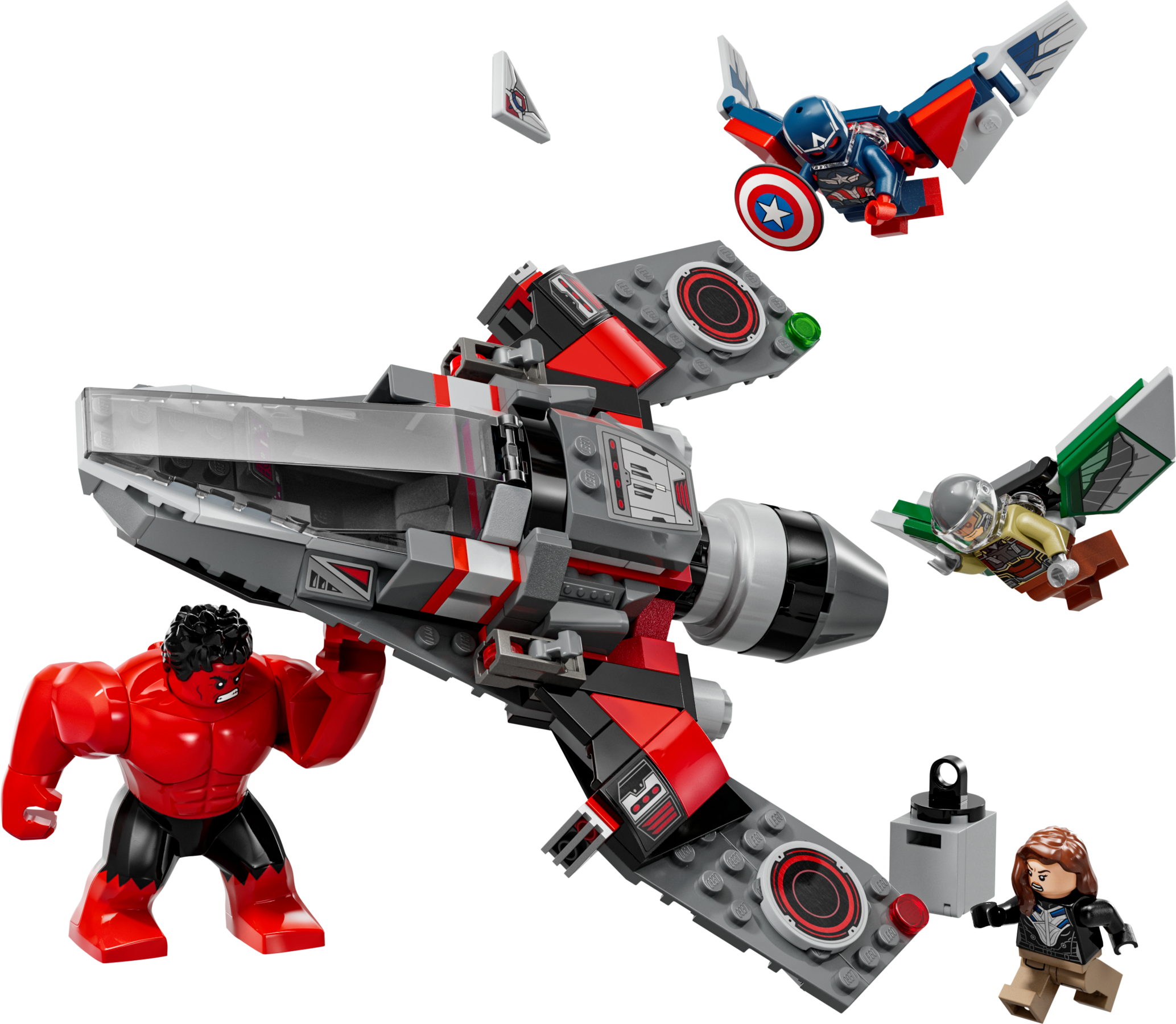 LEGO set 76292-1 Captain America vs. Red Hulk Battle - Image 1