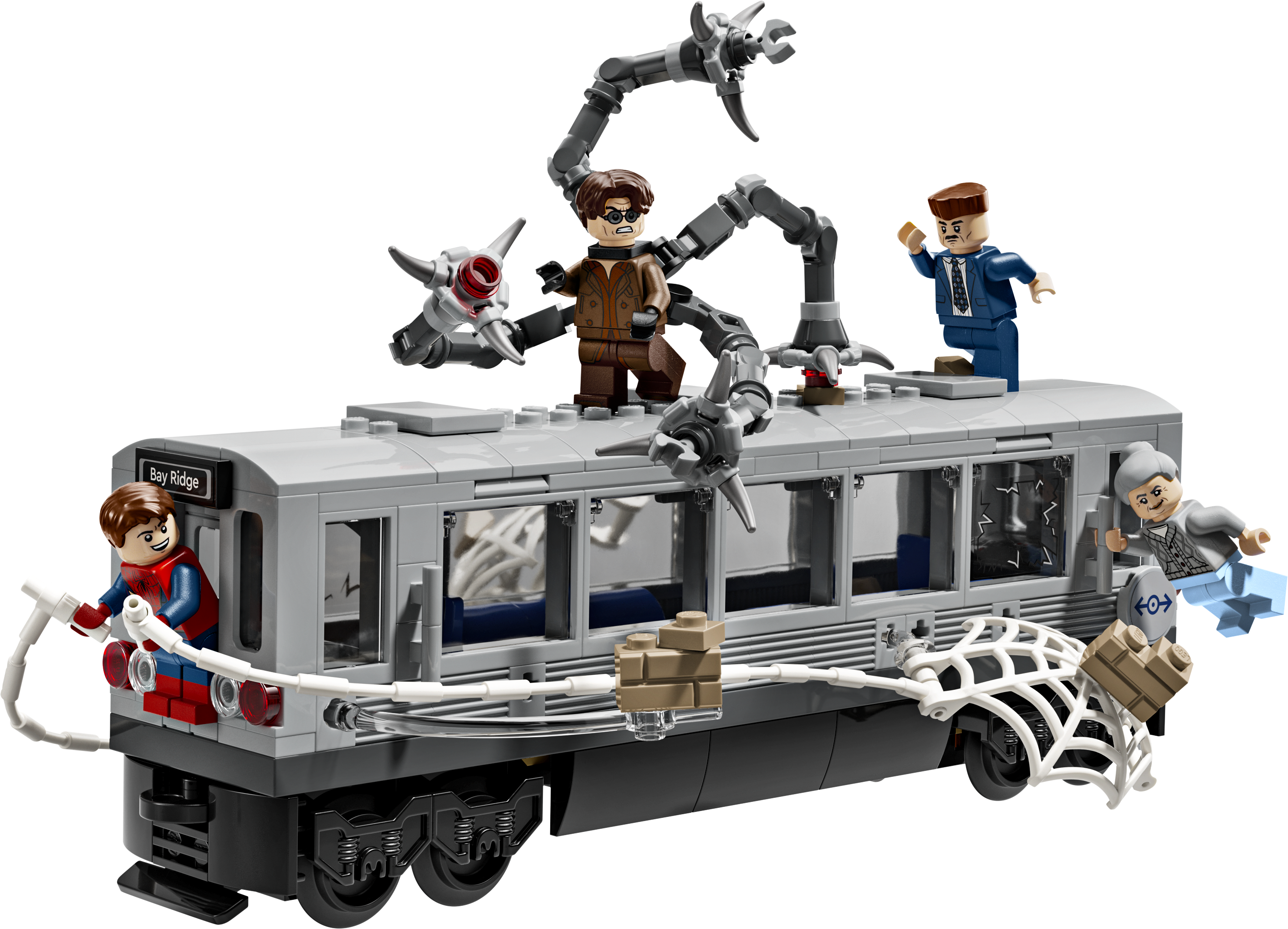LEGO set 76321-1 Spider-Man vs. Doc Ock Subway Train Scene - Image 1