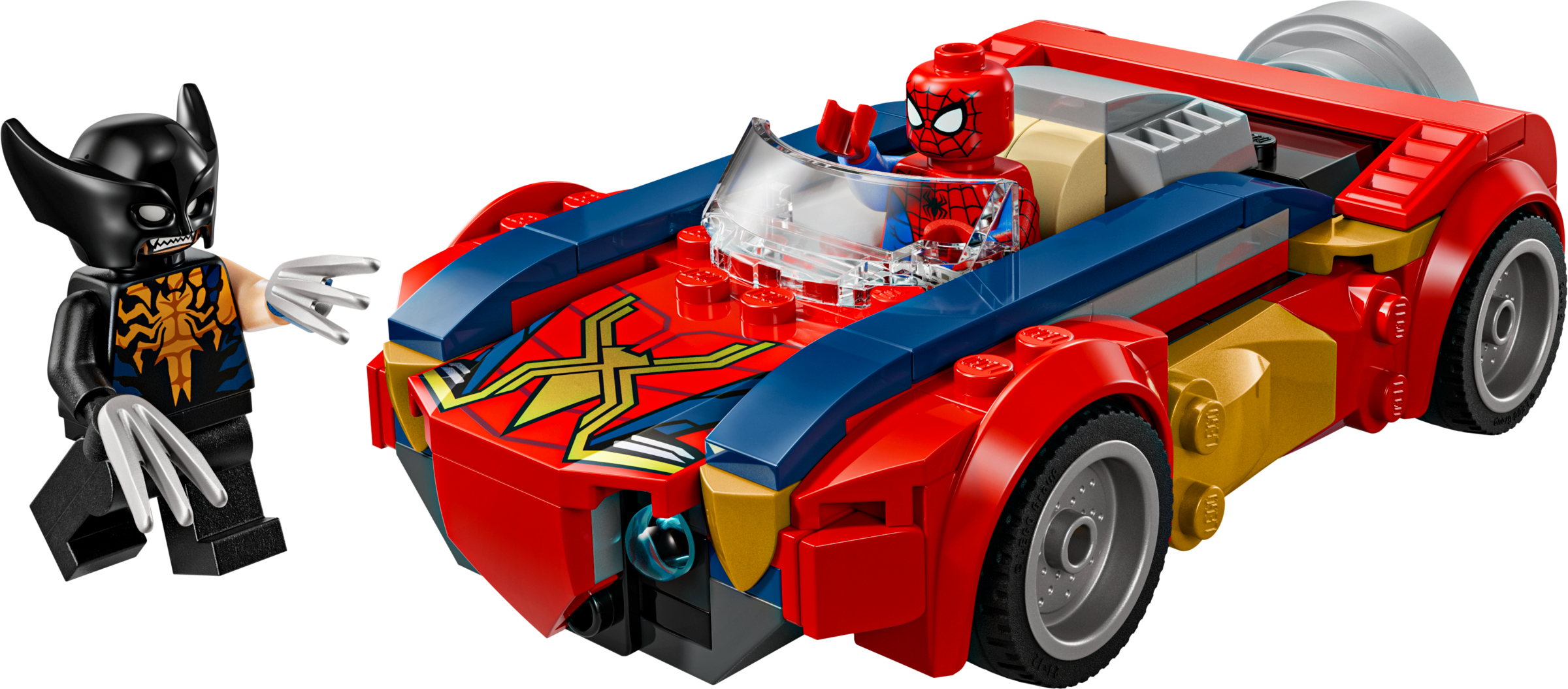 LEGO set 76336-1 Spider-Man Car vs. Venomized Wolverine - Image 1