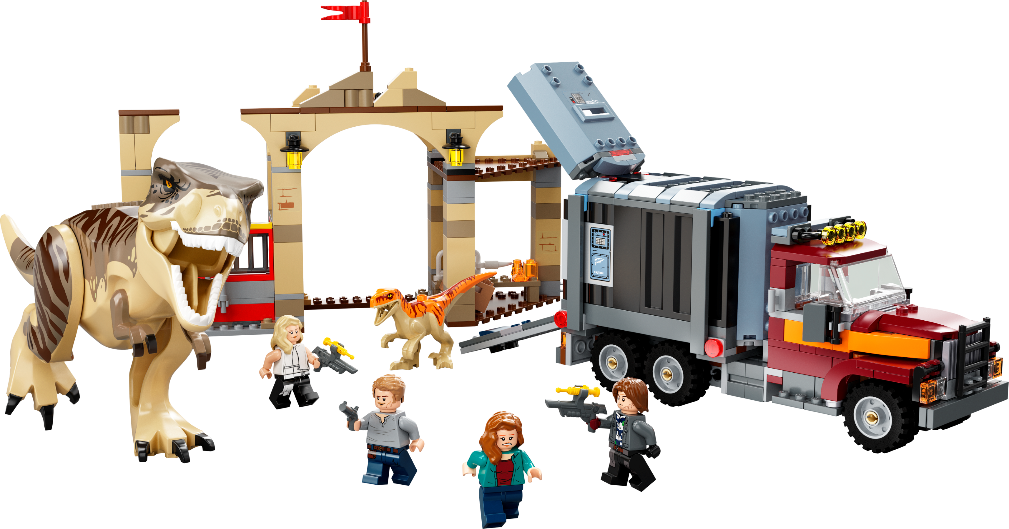 LEGO set 76948-1 T. rex & Atrociraptor Dinosaur Breakout - Image 1