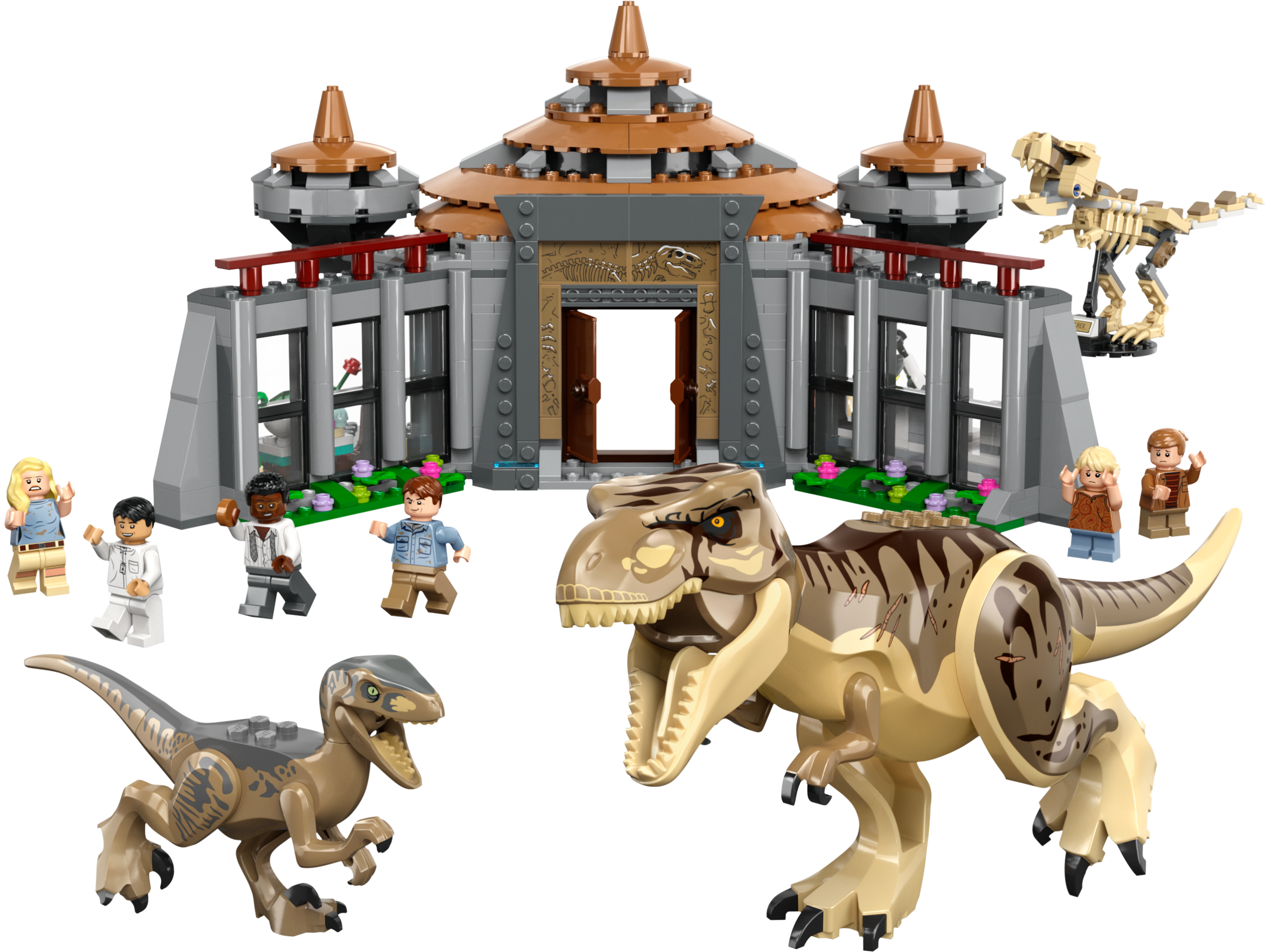 LEGO set 76961-1 Visitor Center: T. rex & Raptor Attack - Image 1