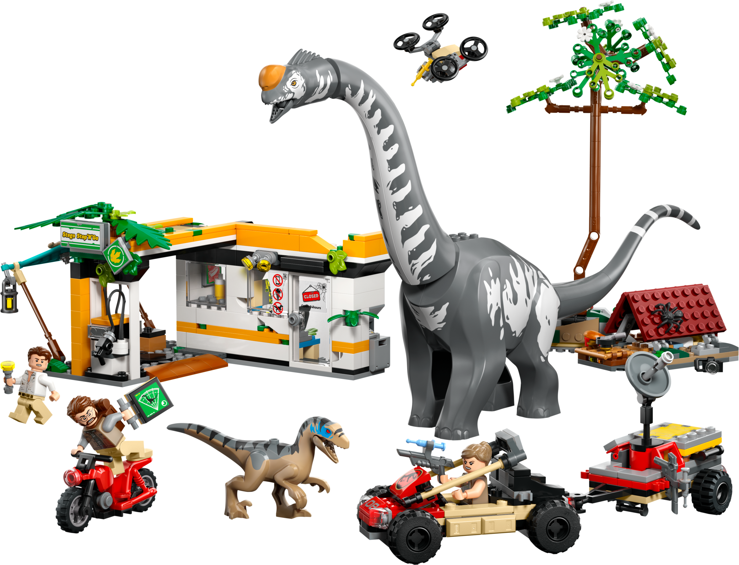 LEGO set 76973-1 Raptor & Titanosaurus Tracking Mission - Image 1