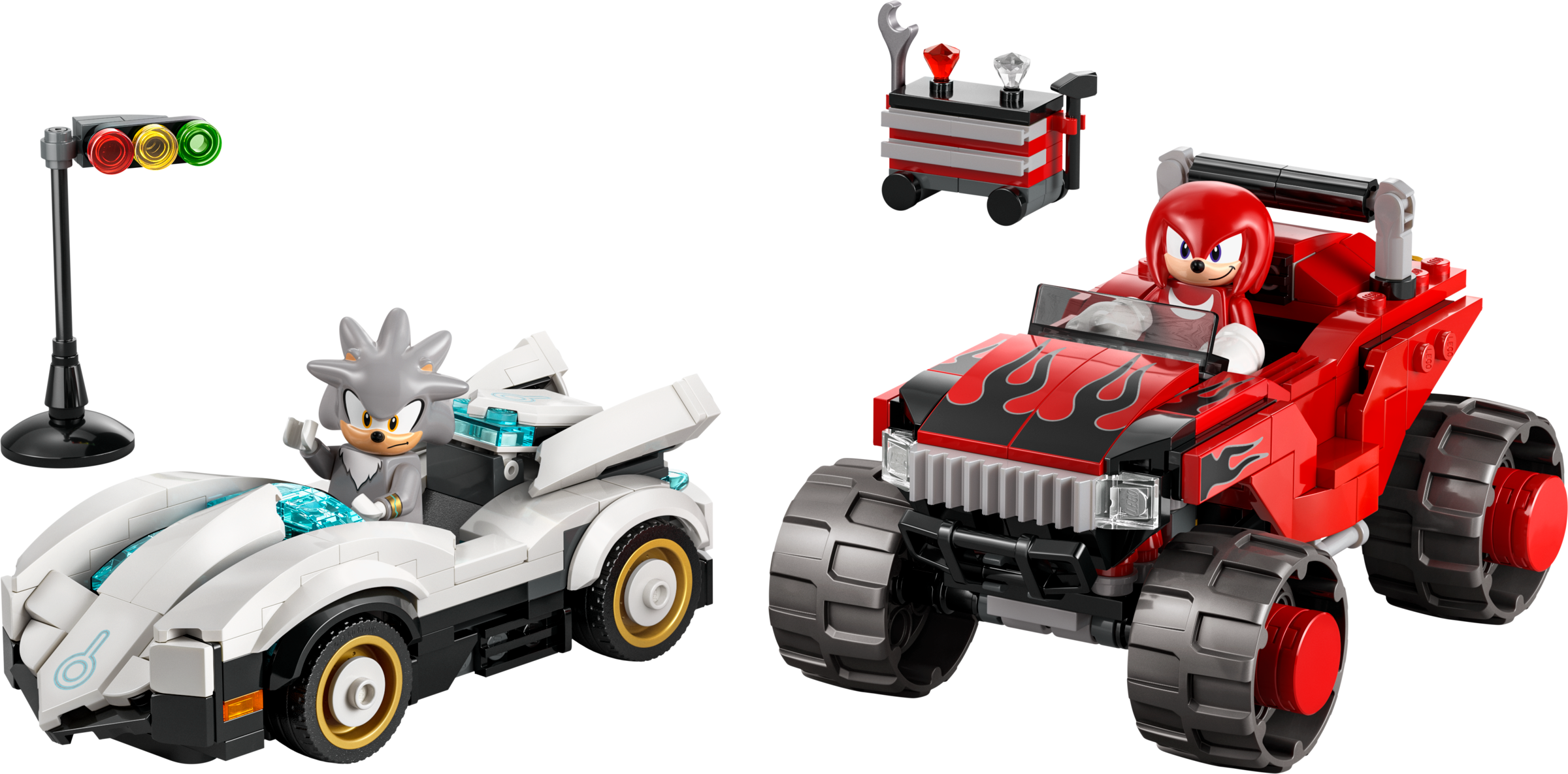 LEGO set 77118-1 Silver's Car vs. Knuckles' Monster Truck - Image 1