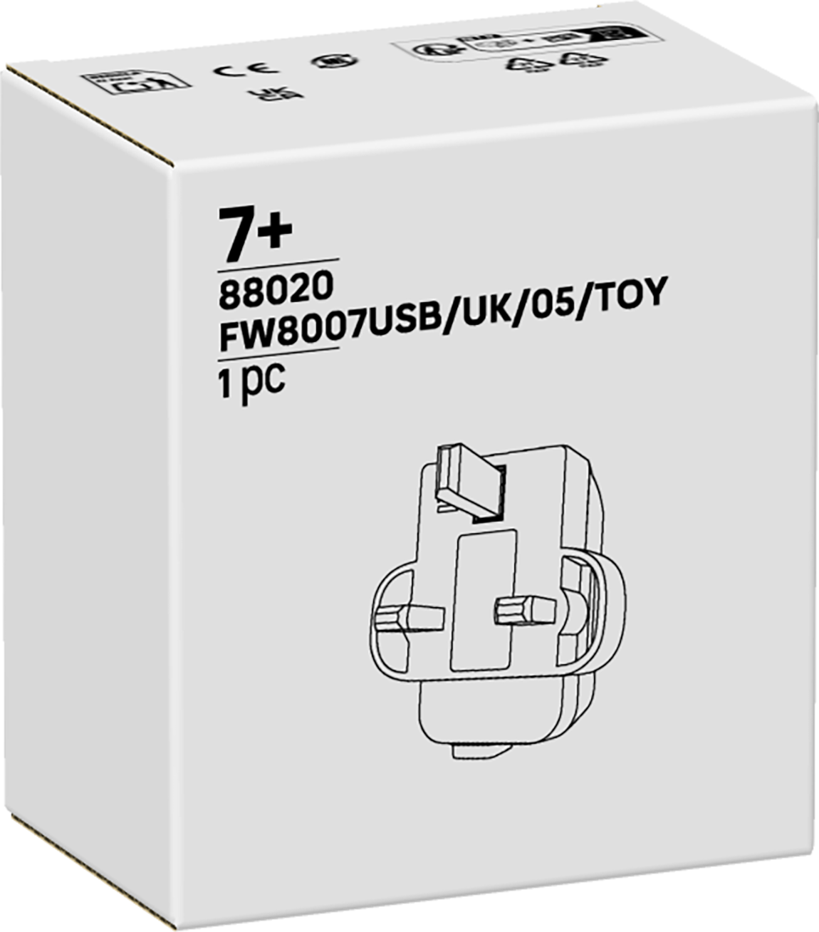LEGO set 88020-5 USB Power Adapter Type G (Black) - Image 1